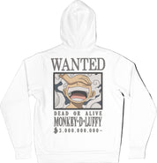 Felpa Ricamata Posteriormente Unisex – Morbida con Cappuccio e Tasca Frontale – Stile Streetwear – Luffy Taglia