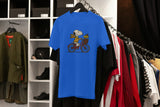 T-Shirt Unisex Ricamata 100% Cotone – Confortevole – Design Snoopy sulla bici