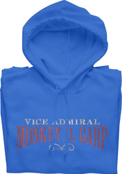 Felpa Ricamata Anteriormente e Posteriormente Unisex – Morbida con Cappuccio e Tasca Frontale – Vice Admiral Garp