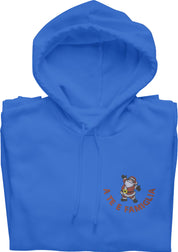 Felpa Ricamata Unisex – Morbida con Cappuccio e Tasca Frontale – Stile Streetwear – Happy Babbo Natale A te e famiglia