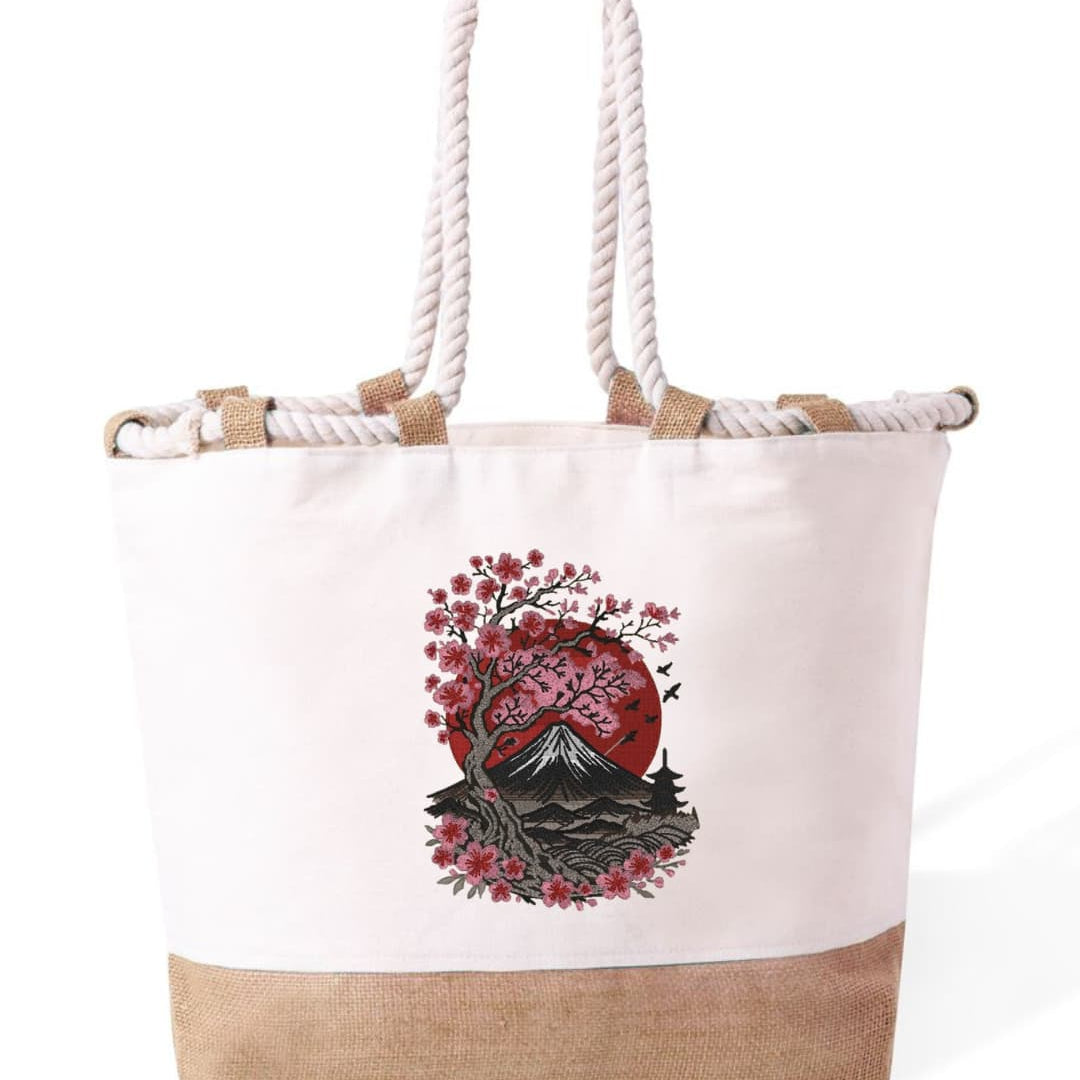 m² – Manici Lunghi Rinforzati 50 cm – Design Ricamato Monte Fuji-Biiply