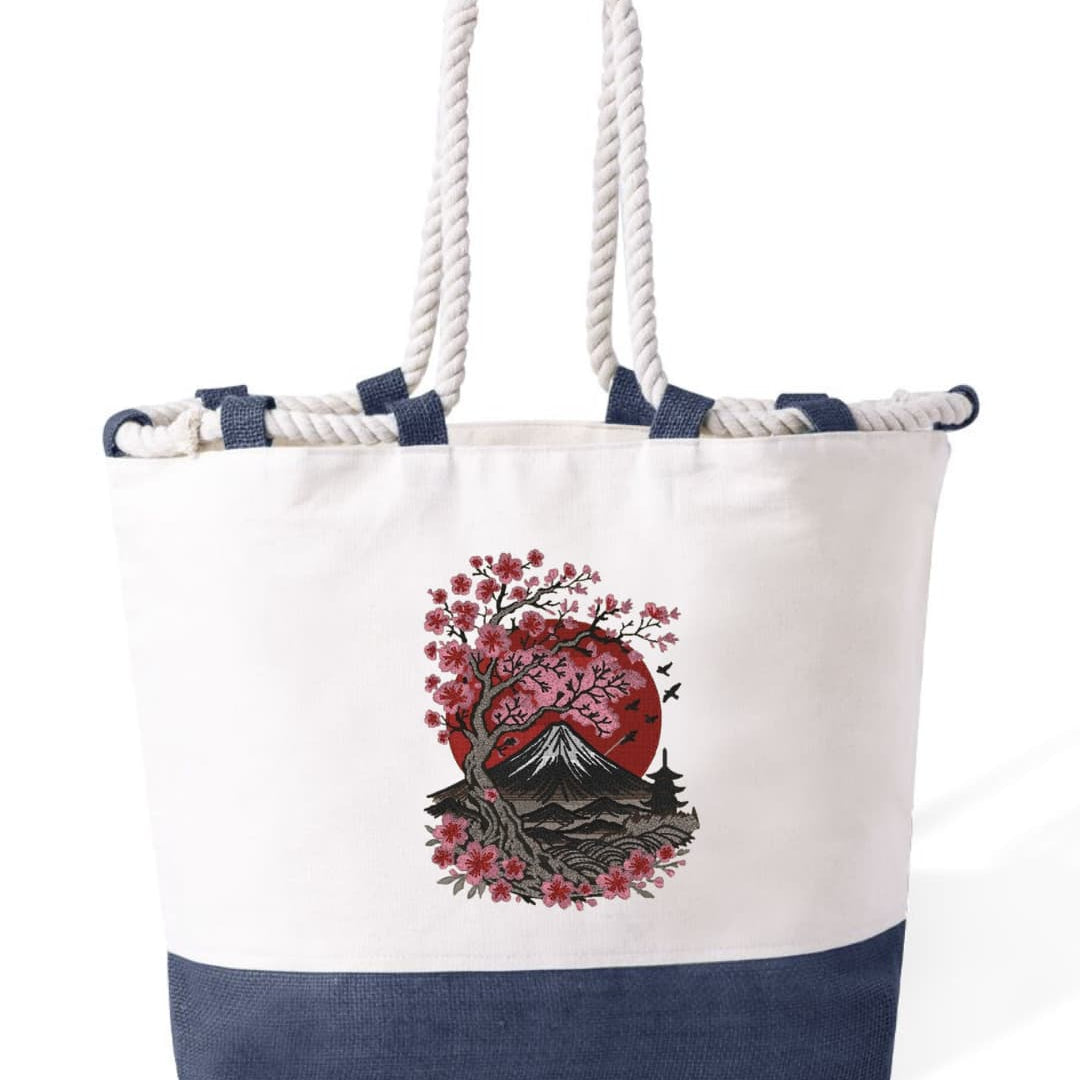 m² – Manici Lunghi Rinforzati 50 cm – Design Ricamato Monte Fuji-Biiply