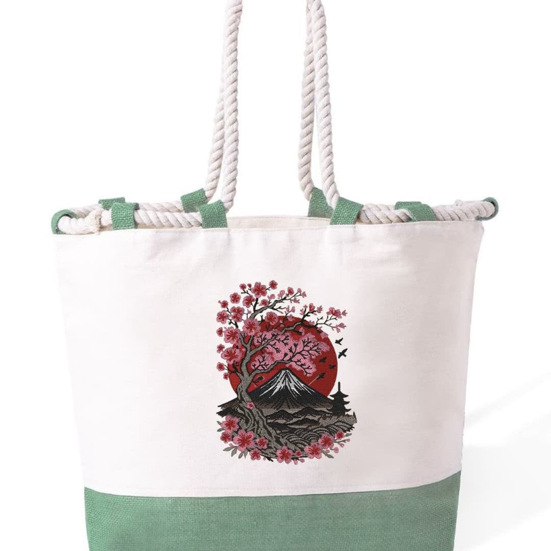 m² – Manici Lunghi Rinforzati 50 cm – Design Ricamato Monte Fuji-Biiply