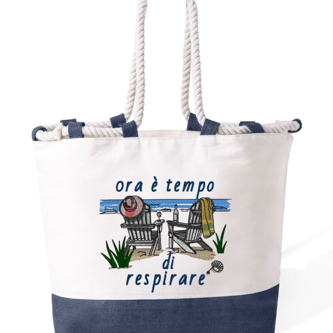 m² – Manici Lunghi Rinforzati 50 cm – Design Ricamato ora è tempo di respirare-Biiply