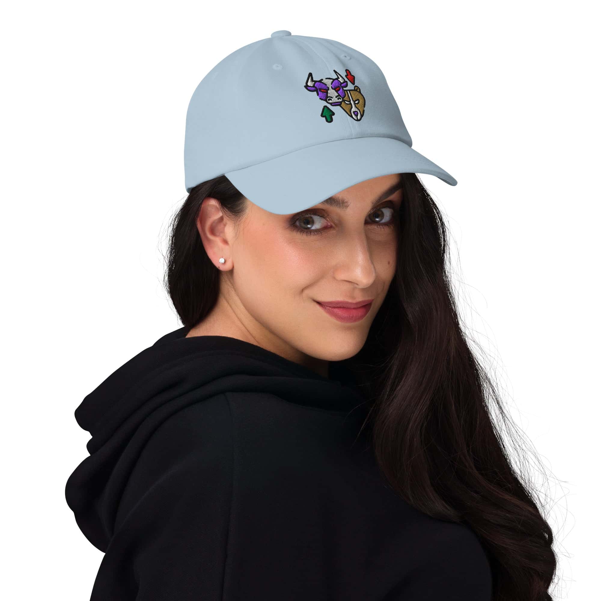 Cappellino Ricamato Unisex Da Baseball Regolabile – Design Bull & Bear-Biiply