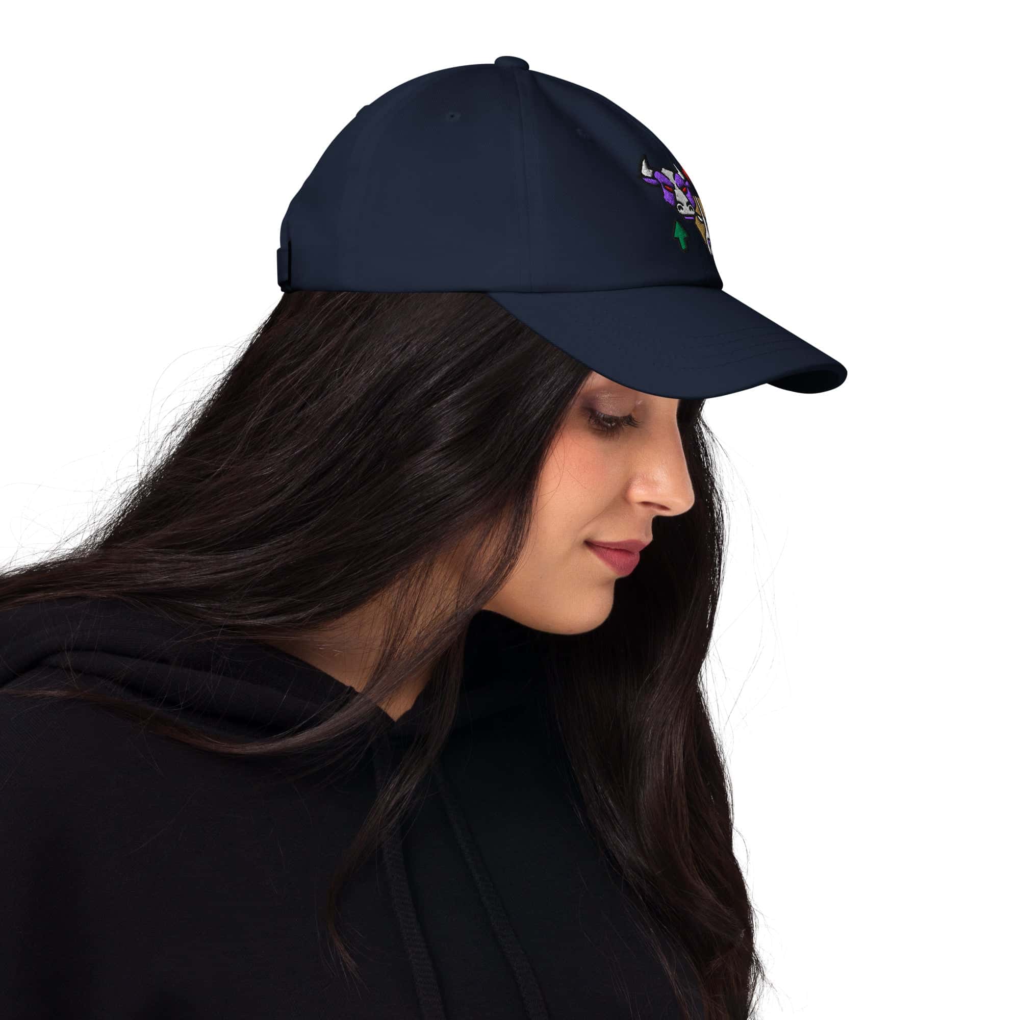 Cappellino Ricamato Unisex Da Baseball Regolabile – Design Bull & Bear-Biiply