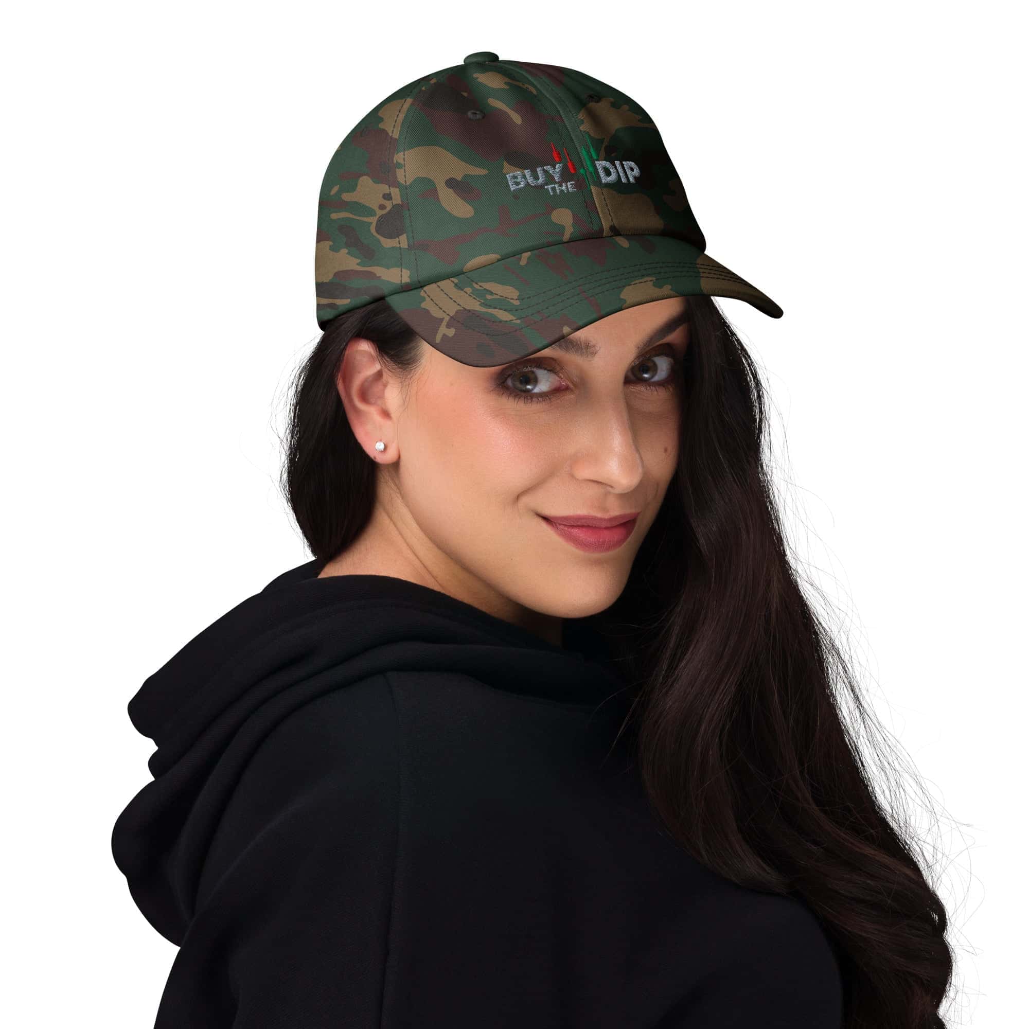 Cappellino Ricamato Unisex Da Baseball Regolabile – Design Buy The Dip-Biiply