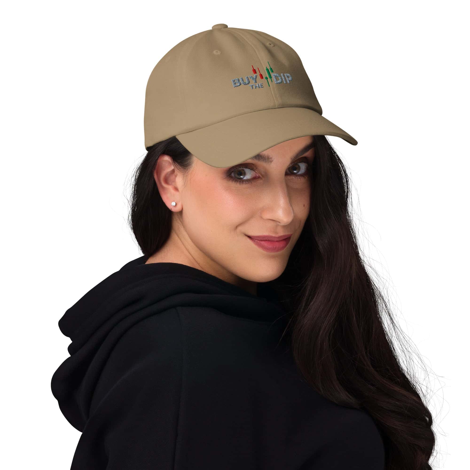 Cappellino Ricamato Unisex Da Baseball Regolabile – Design Buy The Dip-Biiply