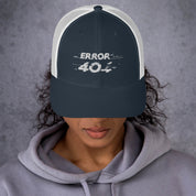 Cappellino Ricamato Unisex Da Baseball Regolabile – Design Error 404-Biiply