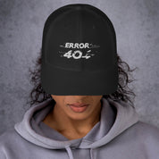 Cappellino Ricamato Unisex Da Baseball Regolabile – Design Error 404-Biiply