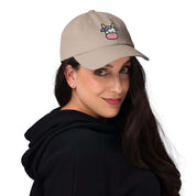 Cappellino Ricamato Unisex Da Baseball Regolabile – Design Faccia Mucca-Biiply