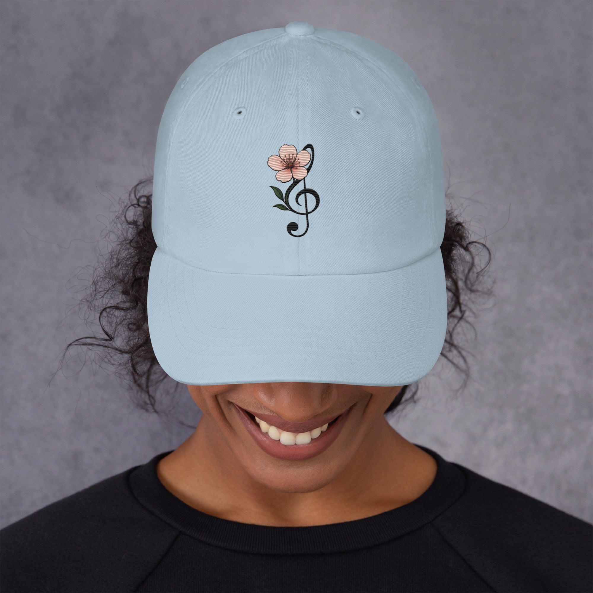 Cappellino Ricamato Unisex Da Baseball Regolabile – Design Fiore di Ciliegio-Biiply