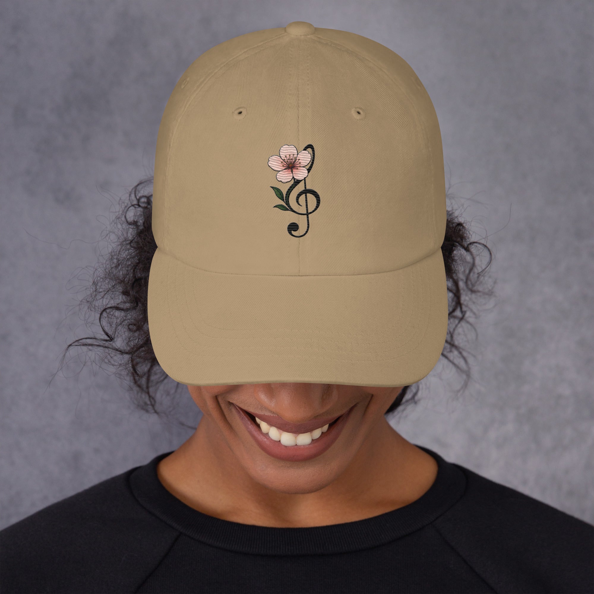 Cappellino Ricamato Unisex Da Baseball Regolabile – Design Fiore di Ciliegio-Biiply