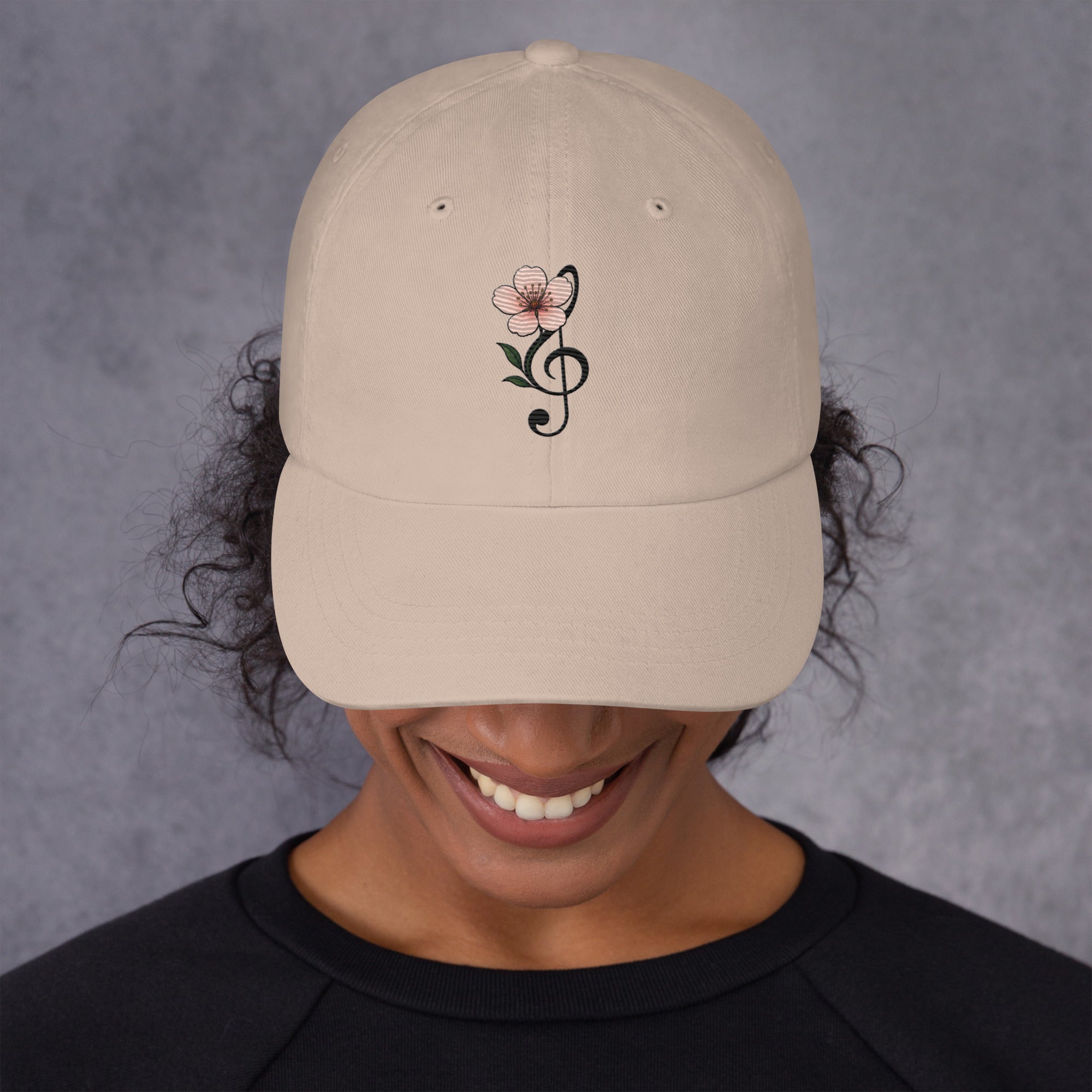Cappellino Ricamato Unisex Da Baseball Regolabile – Design Fiore di Ciliegio-Biiply