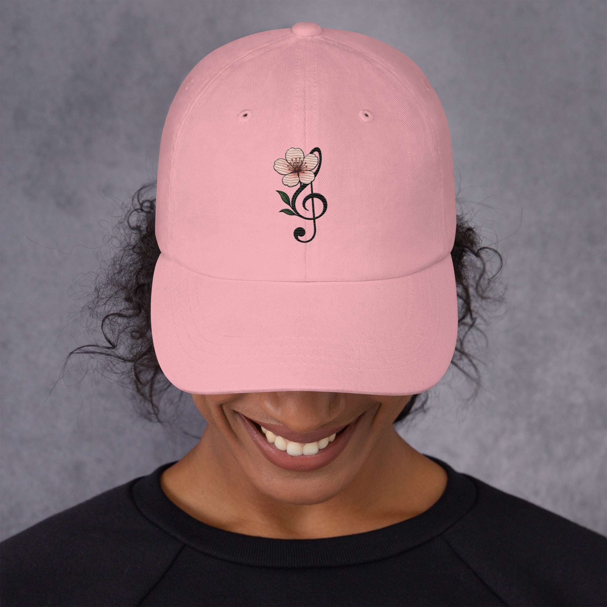 Cappellino Ricamato Unisex Da Baseball Regolabile – Design Fiore di Ciliegio-Biiply