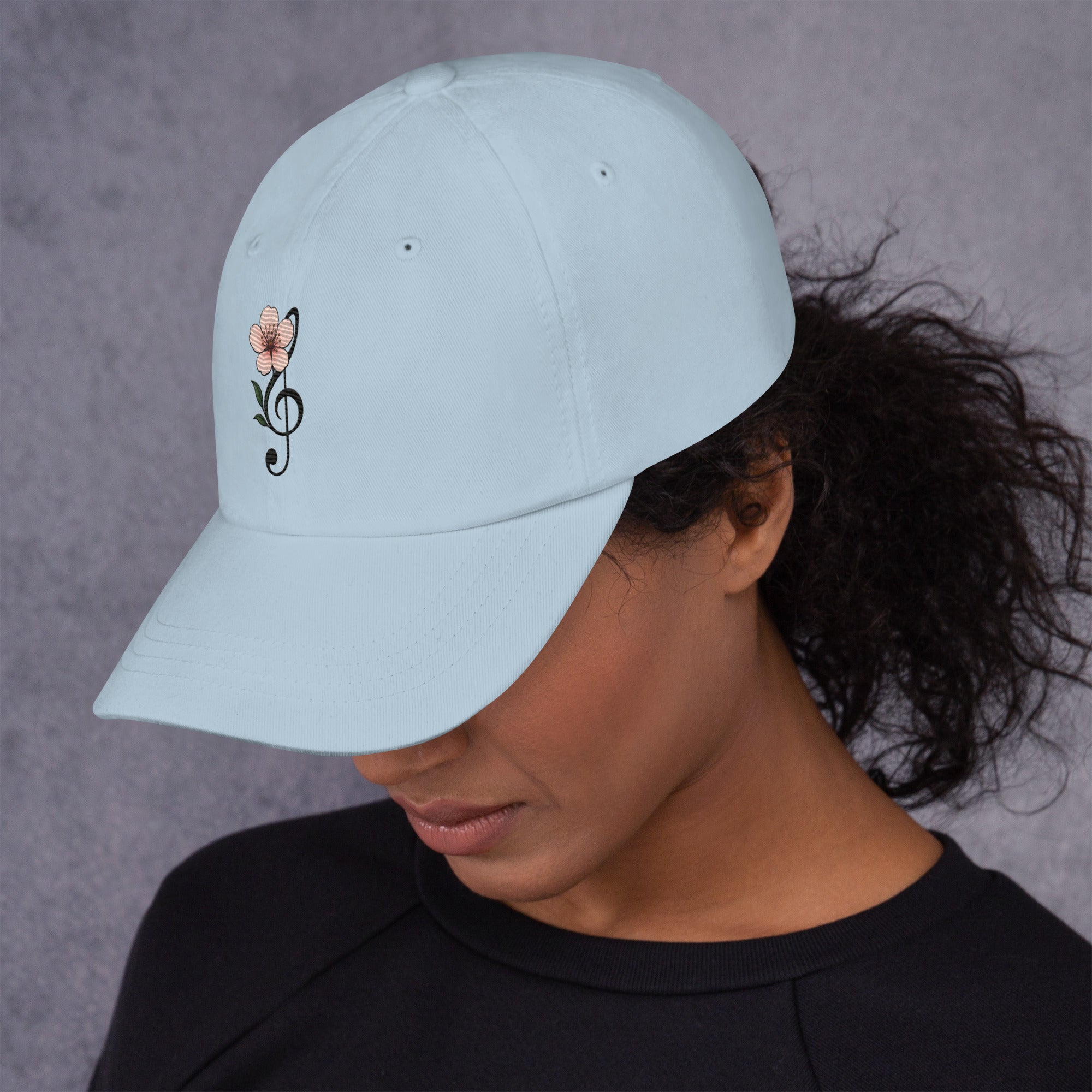 Cappellino Ricamato Unisex Da Baseball Regolabile – Design Fiore di Ciliegio-Biiply