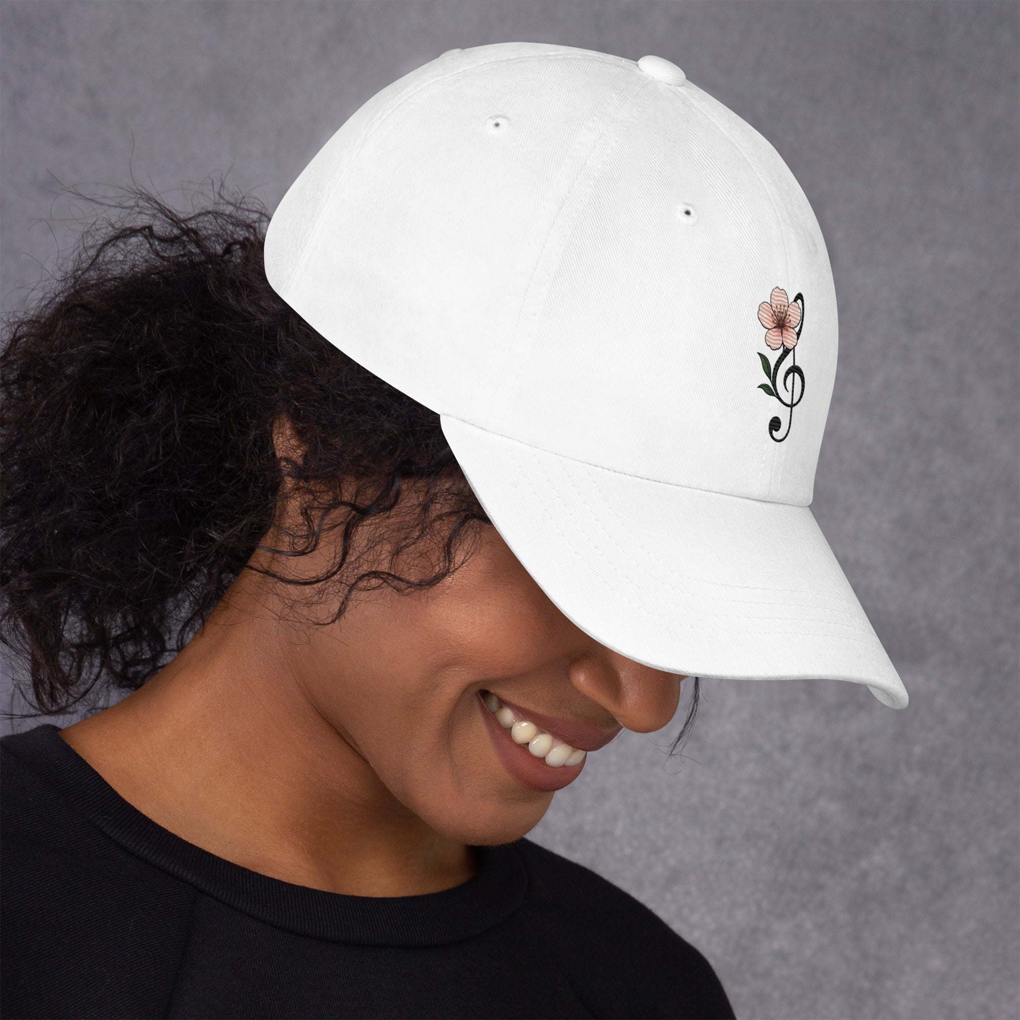 Cappellino Ricamato Unisex Da Baseball Regolabile – Design Fiore di Ciliegio-Biiply