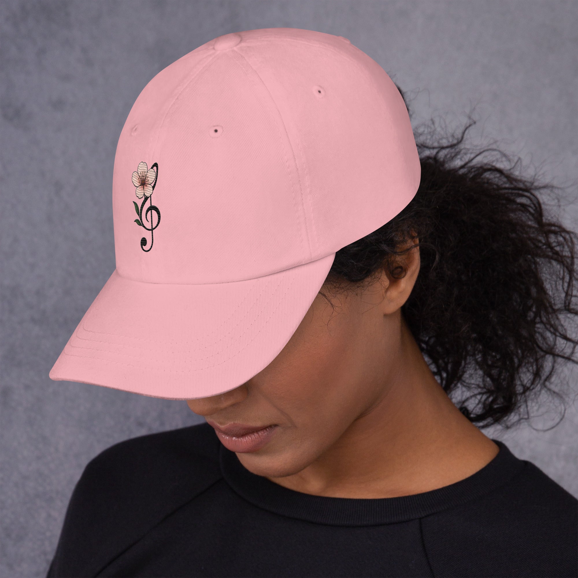 Cappellino Ricamato Unisex Da Baseball Regolabile – Design Fiore di Ciliegio-Biiply
