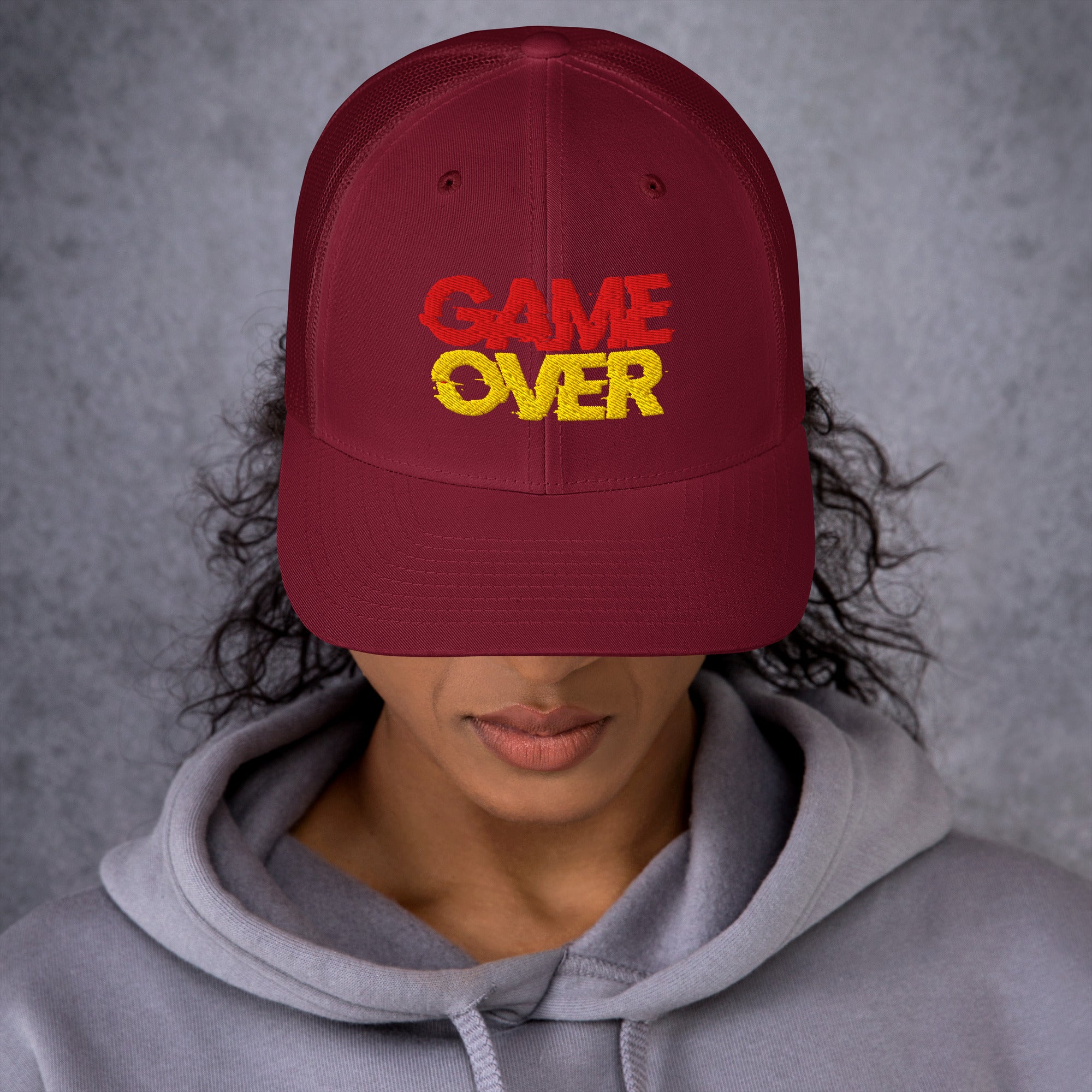 Cappellino Ricamato Unisex Da Baseball Regolabile – Design Game Over-Biiply