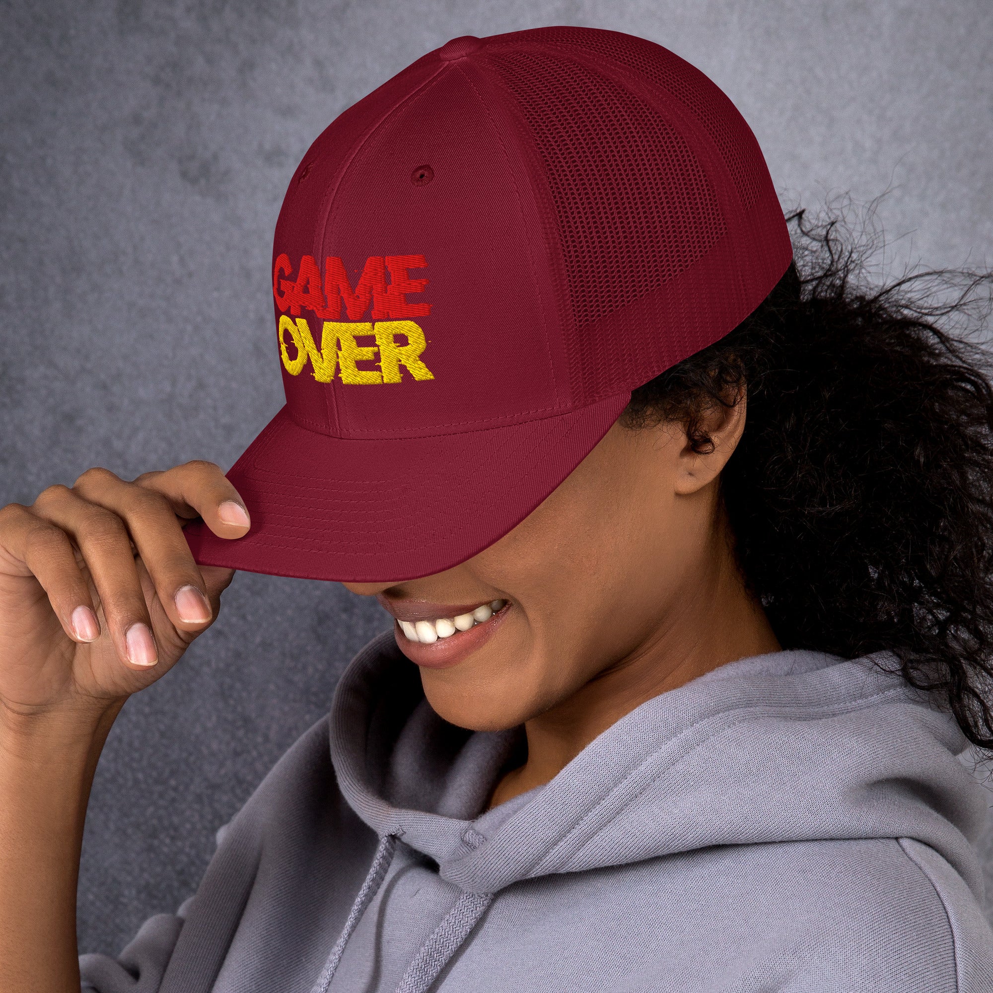 Cappellino Ricamato Unisex Da Baseball Regolabile – Design Game Over-Biiply