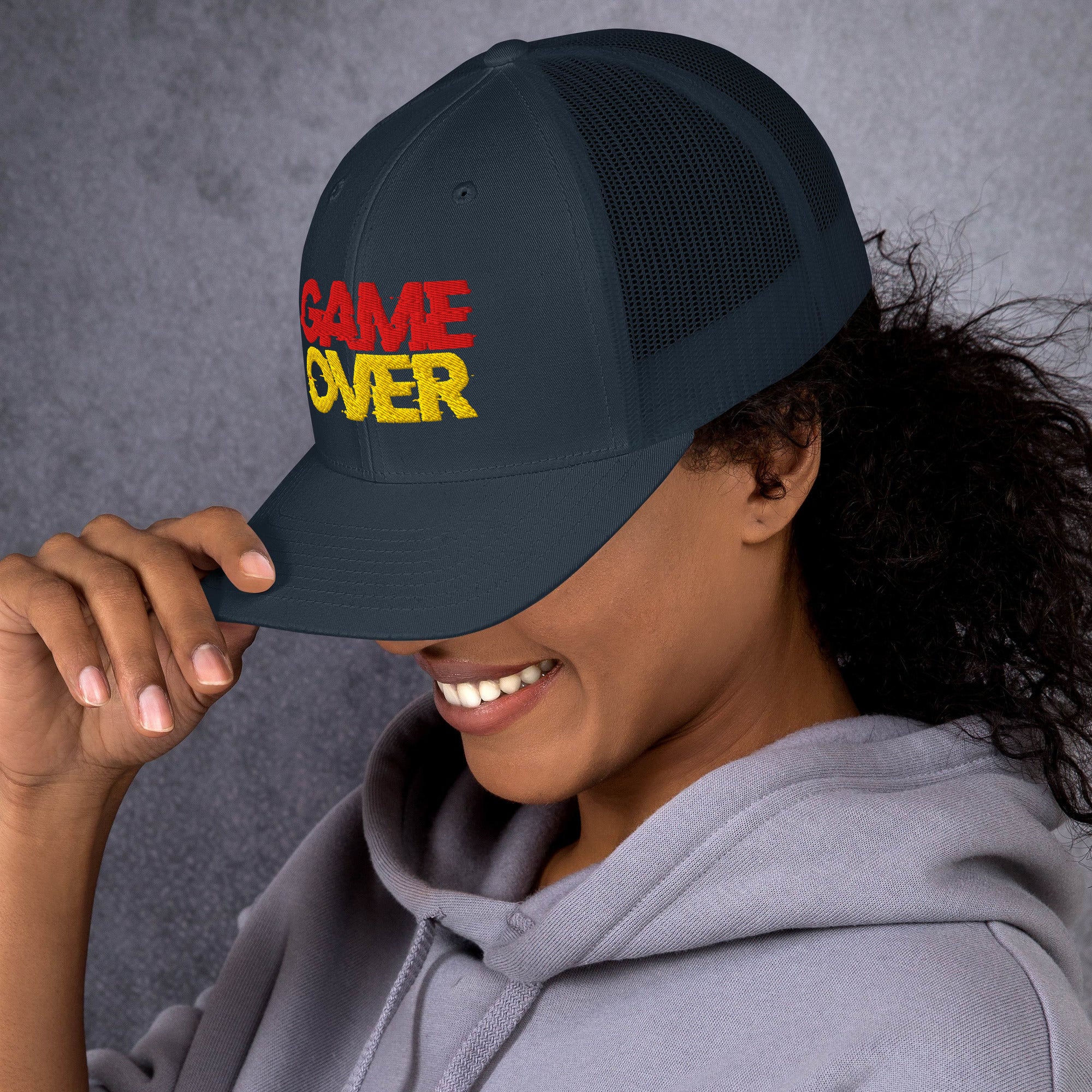 Cappellino Ricamato Unisex Da Baseball Regolabile – Design Game Over-Biiply