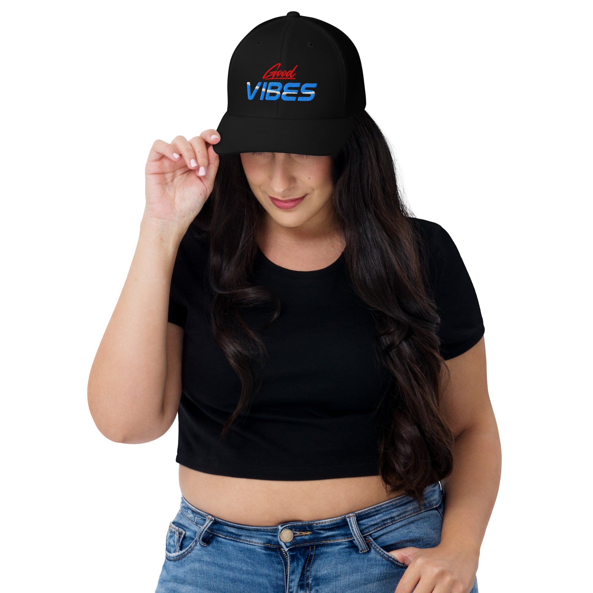 Cappellino Ricamato Unisex Da Baseball Regolabile – Design Good Vibes-Biiply
