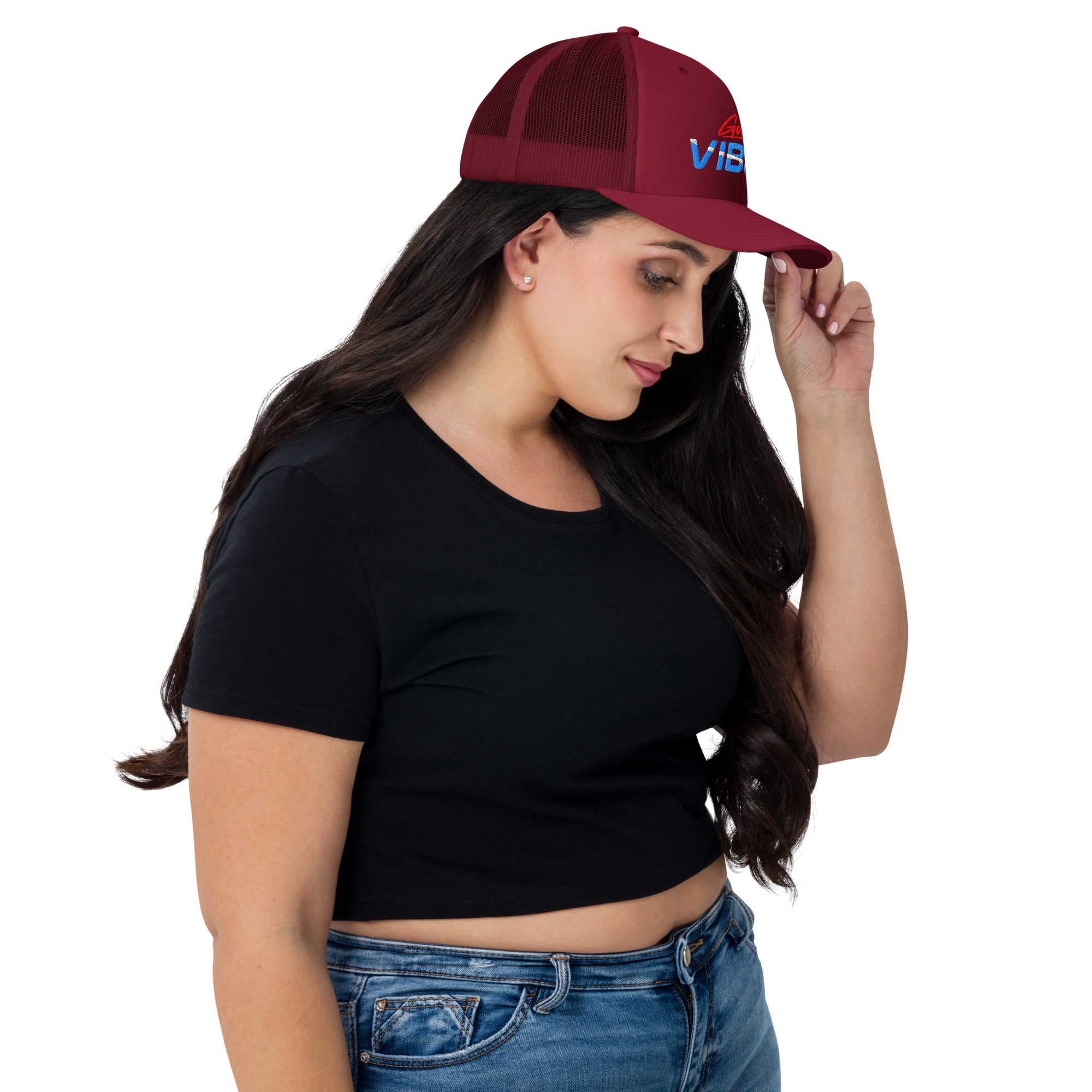 Cappellino Ricamato Unisex Da Baseball Regolabile – Design Good Vibes-Biiply