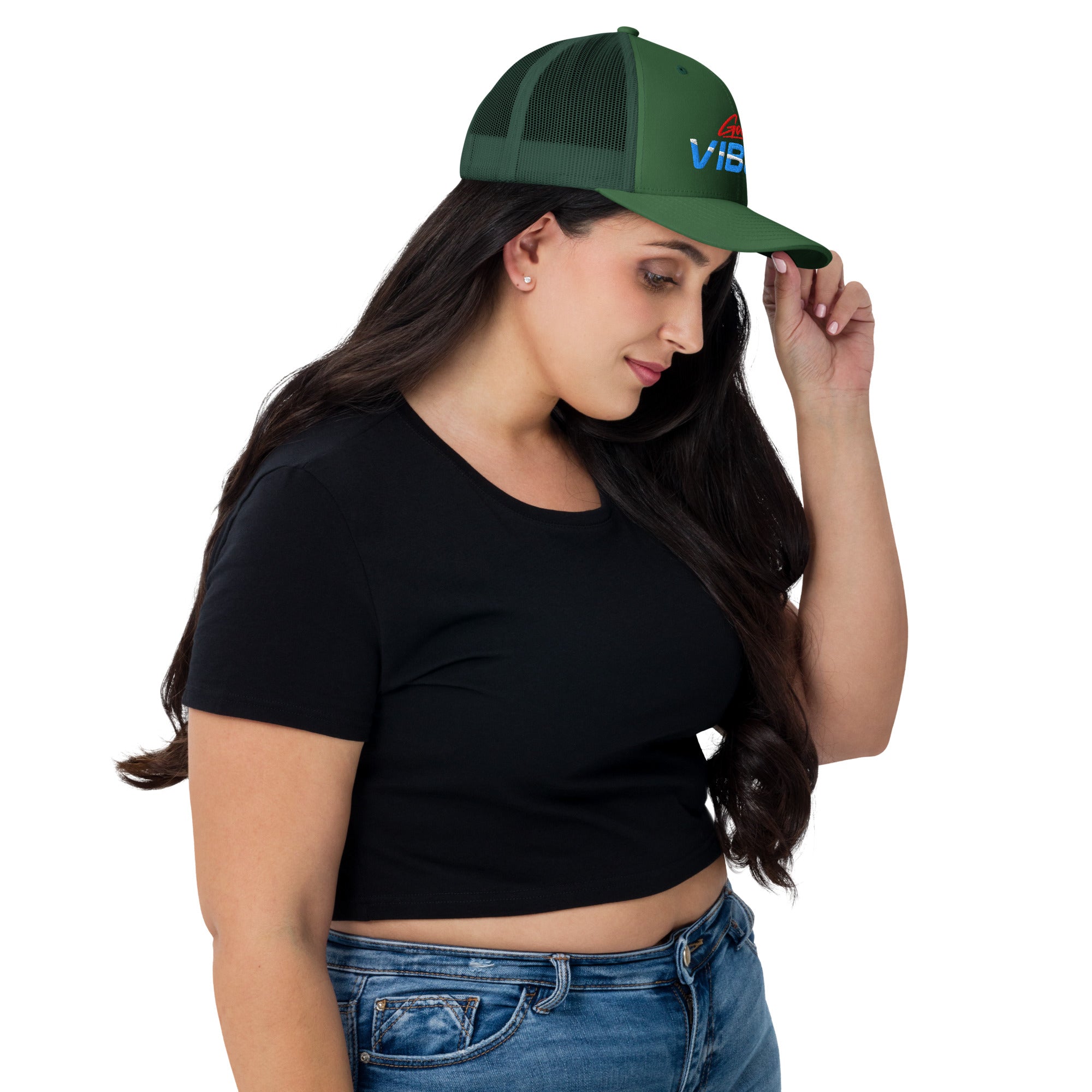 Cappellino Ricamato Unisex Da Baseball Regolabile – Design Good Vibes-Biiply
