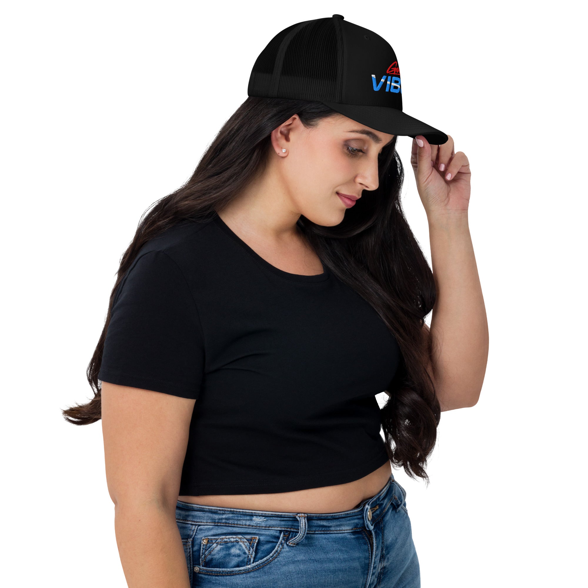 Cappellino Ricamato Unisex Da Baseball Regolabile – Design Good Vibes-Biiply