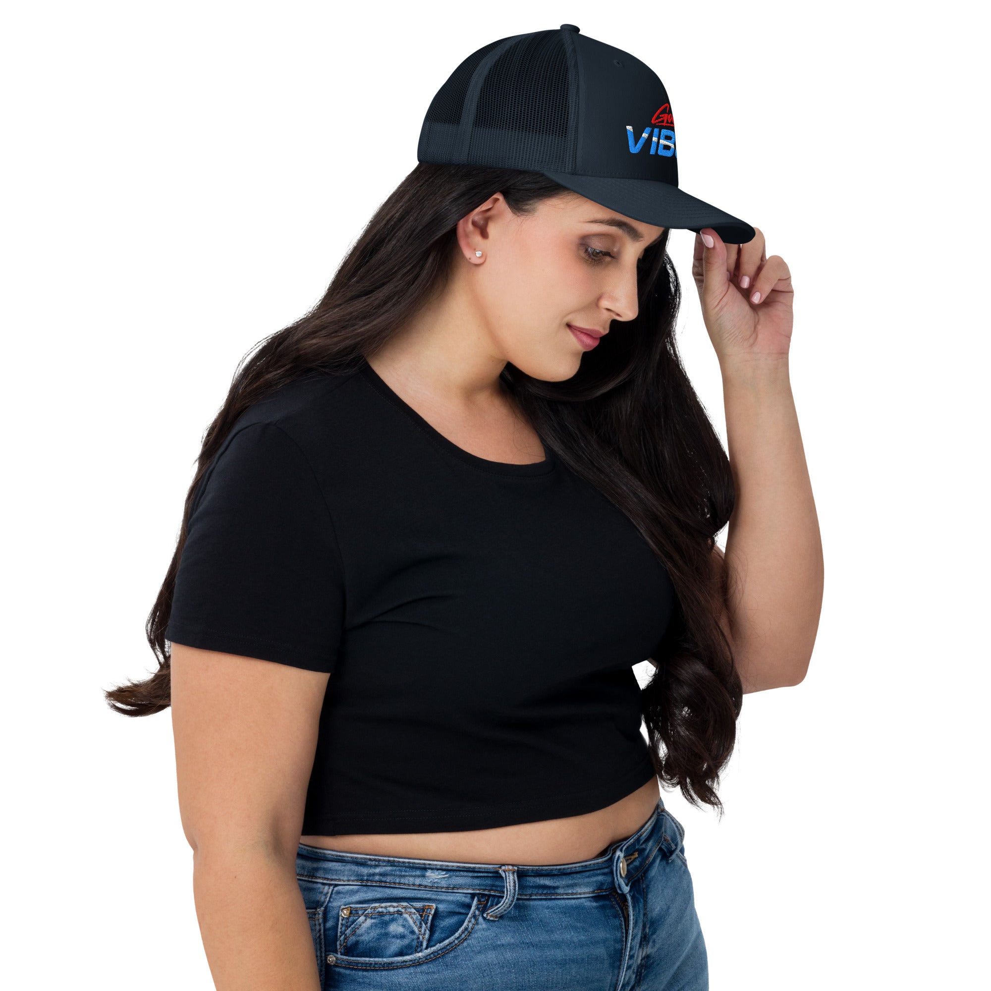 Cappellino Ricamato Unisex Da Baseball Regolabile – Design Good Vibes-Biiply