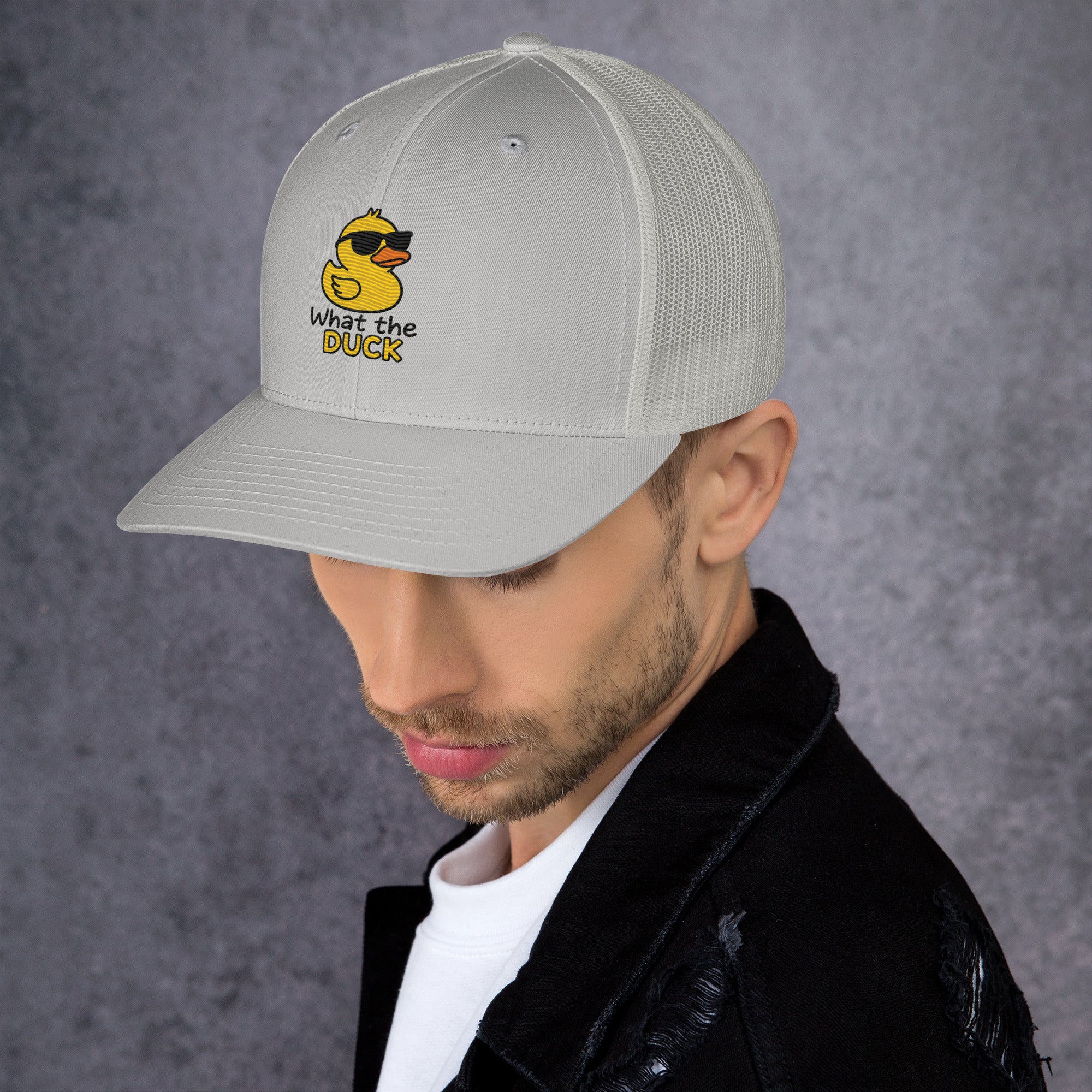 Cappellino Ricamato Unisex Da Baseball Regolabile – Design What The DUCK-Biiply