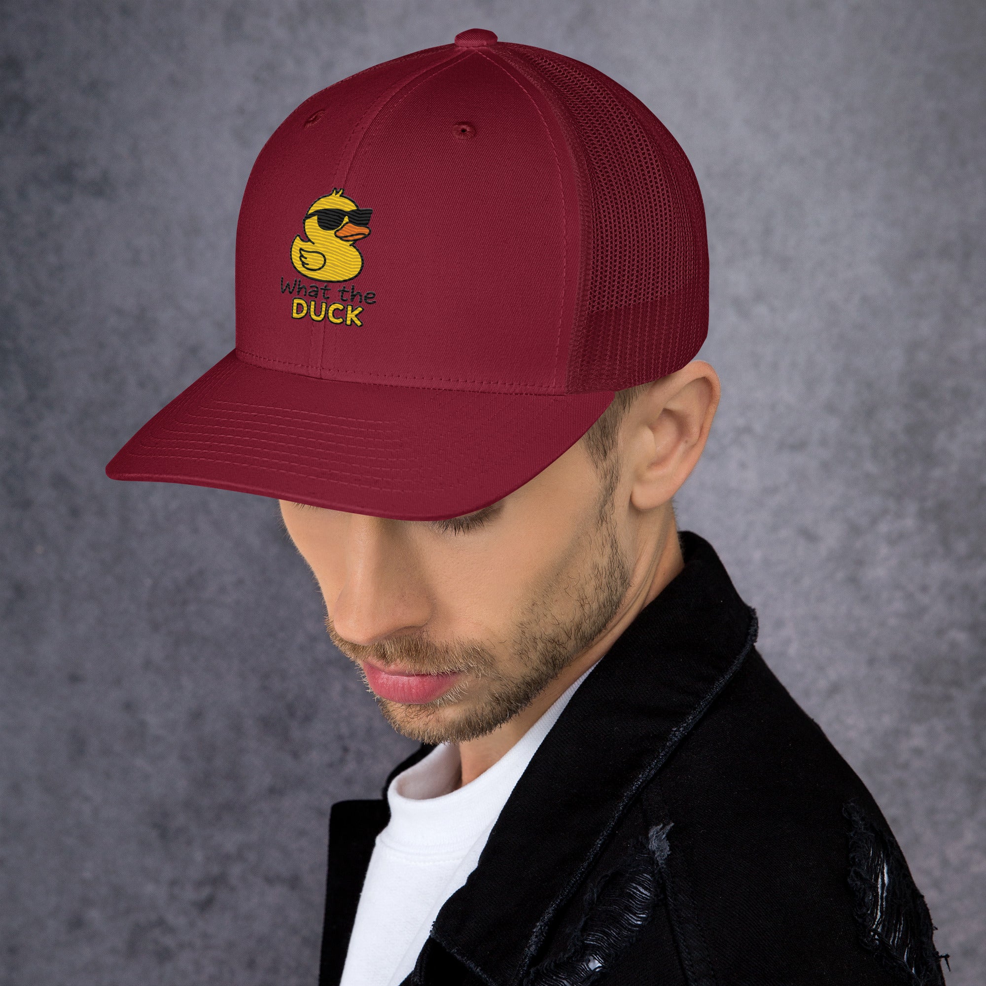 Cappellino Ricamato Unisex Da Baseball Regolabile – Design What The DUCK-Biiply
