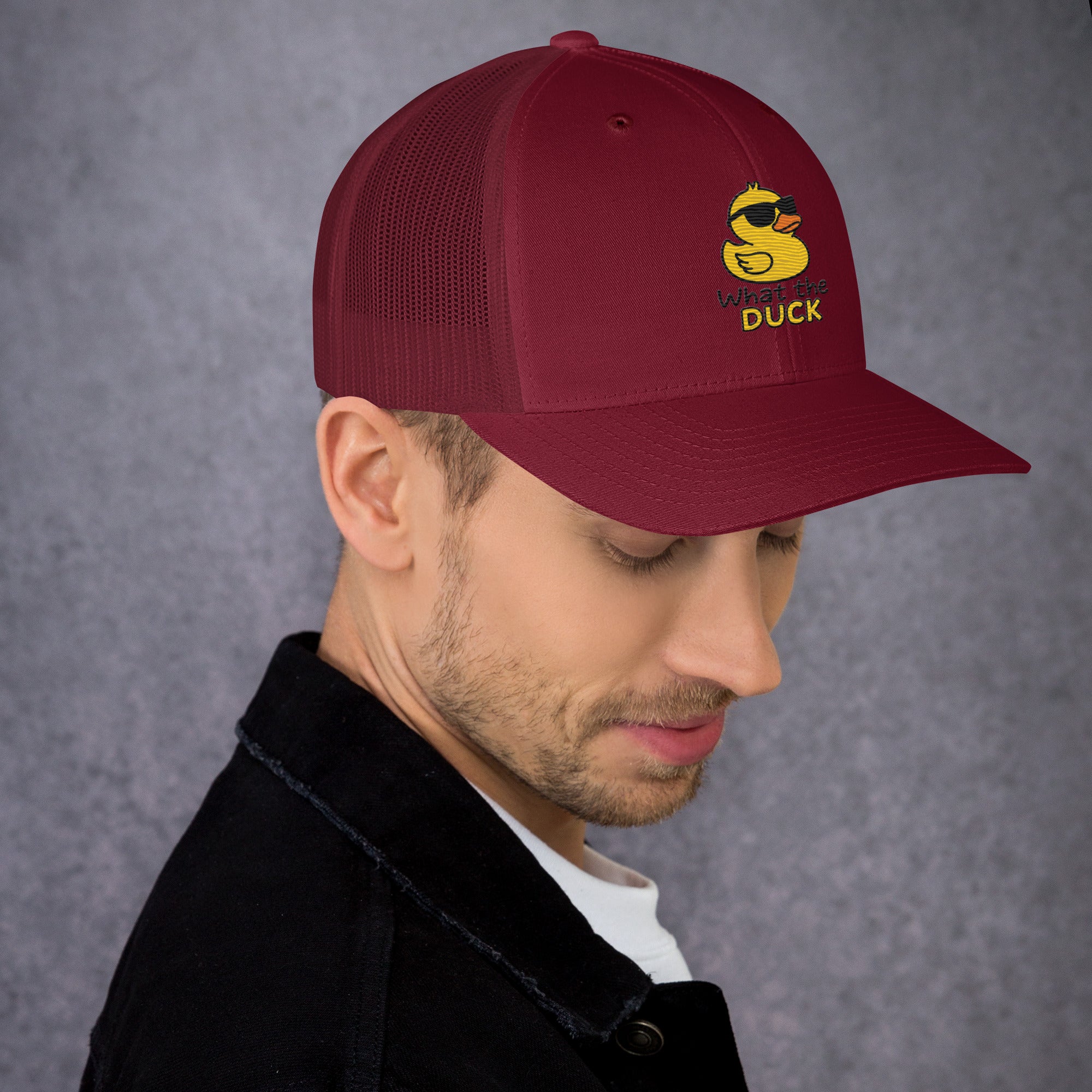 Cappellino Ricamato Unisex Da Baseball Regolabile – Design What The DUCK-Biiply