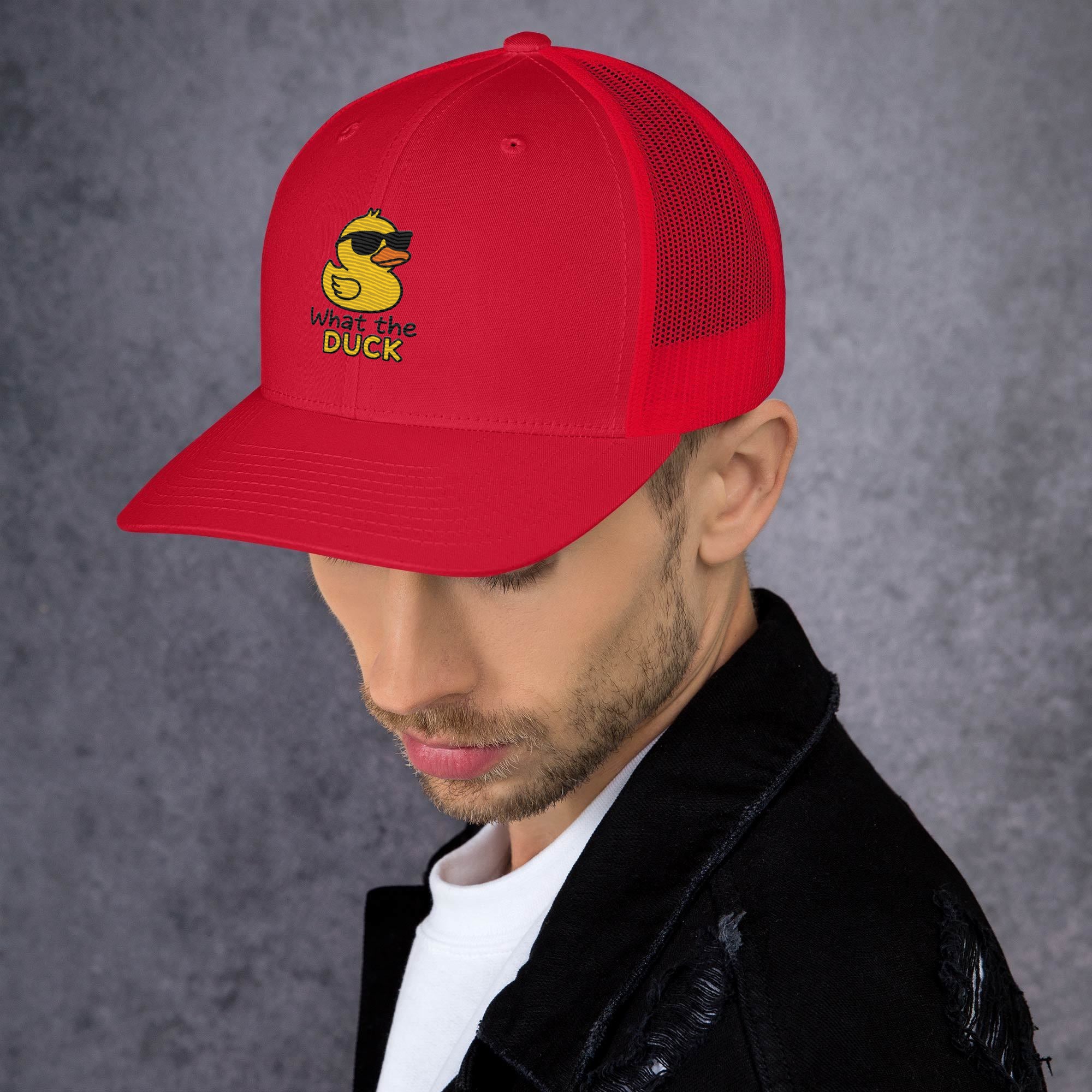 Cappellino Ricamato Unisex Da Baseball Regolabile – Design What The DUCK-Biiply