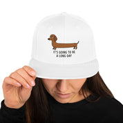 Cappellino Ricamato Unisex Snapback Regolabile – Design Bassotto It's a Long Day-Biiply