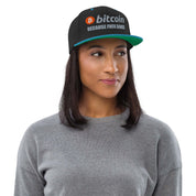 Cappellino Ricamato Unisex Snapback Regolabile – Design Bitcoin Fuck Banks-Biiply