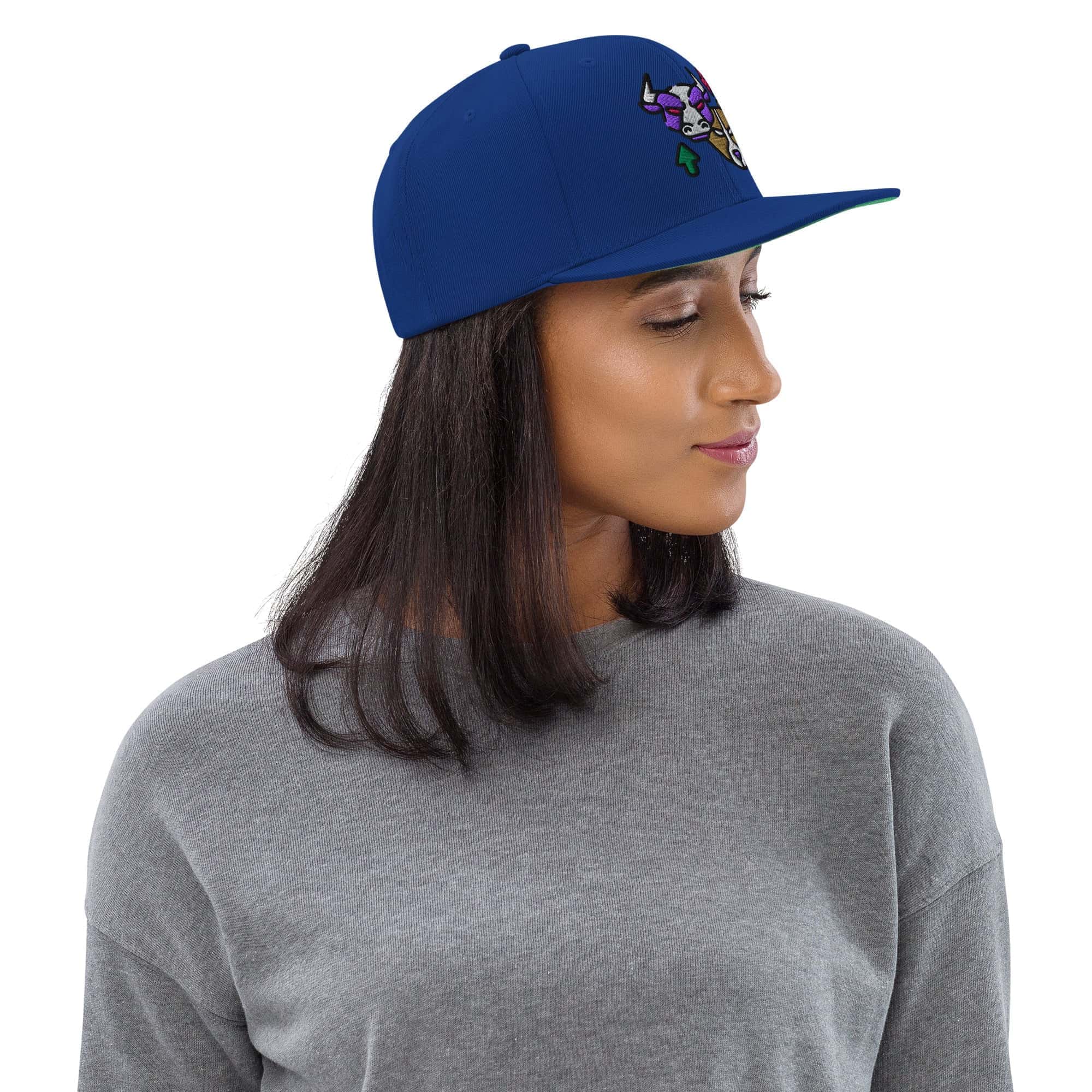 Cappellino Ricamato Unisex Snapback Regolabile – Design Bull & Bear-Biiply