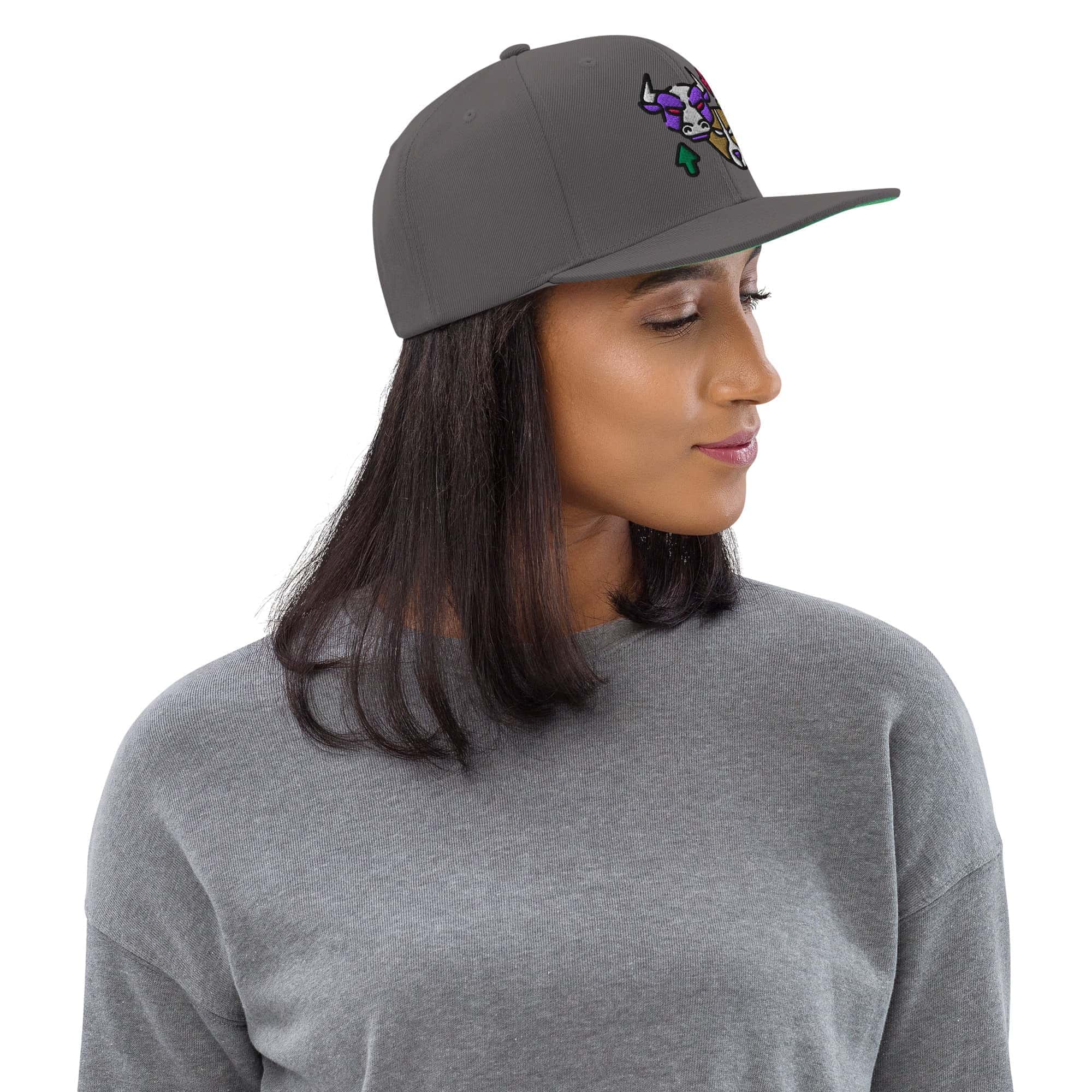 Cappellino Ricamato Unisex Snapback Regolabile – Design Bull & Bear-Biiply