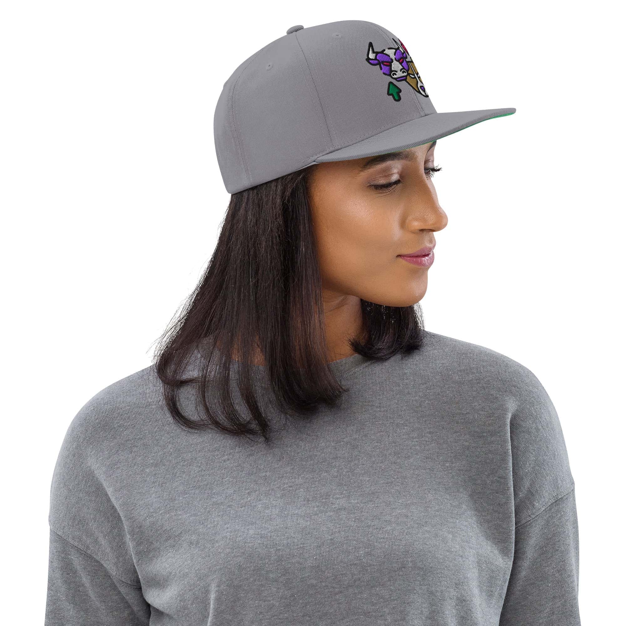 Cappellino Ricamato Unisex Snapback Regolabile – Design Bull & Bear-Biiply
