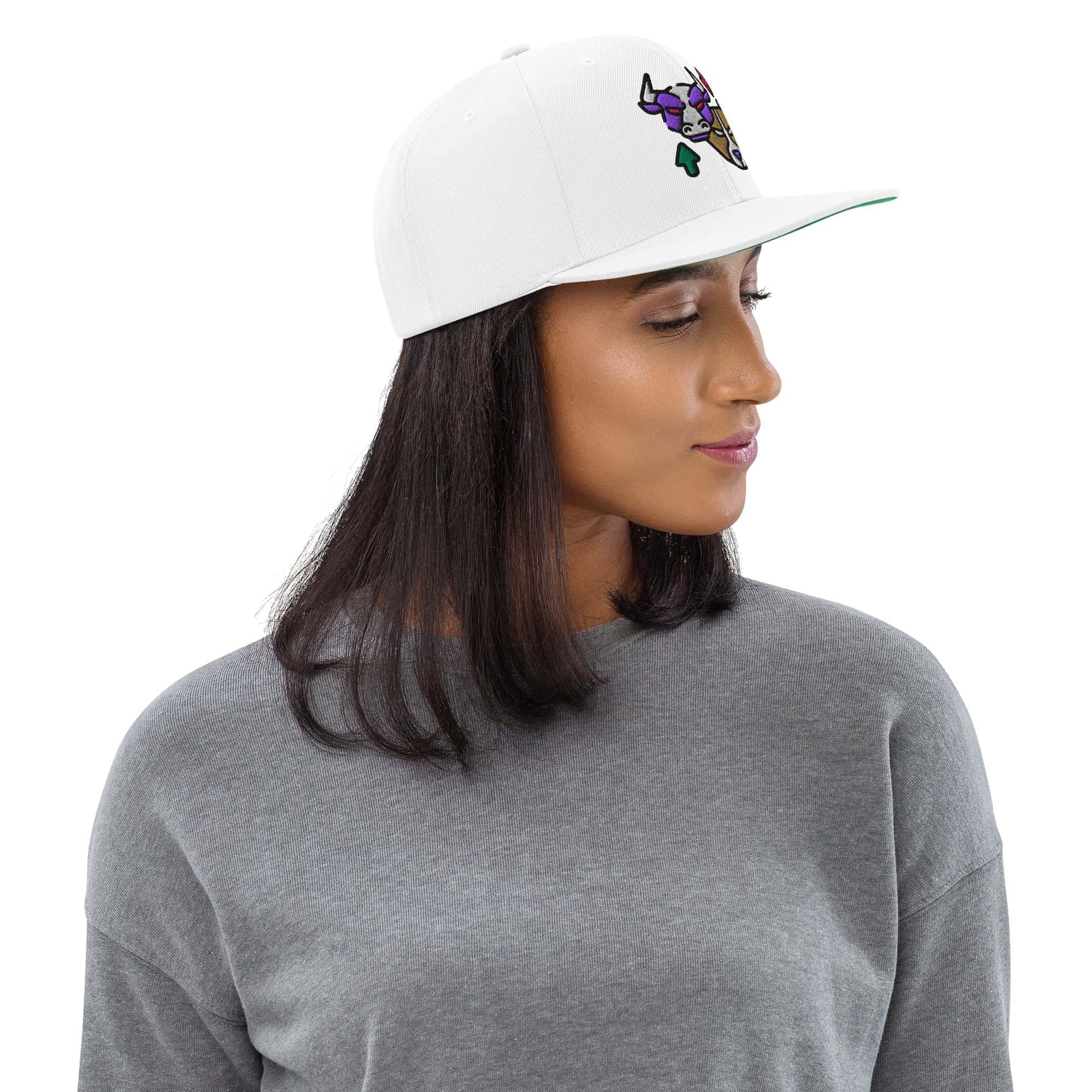 Cappellino Ricamato Unisex Snapback Regolabile – Design Bull & Bear-Biiply