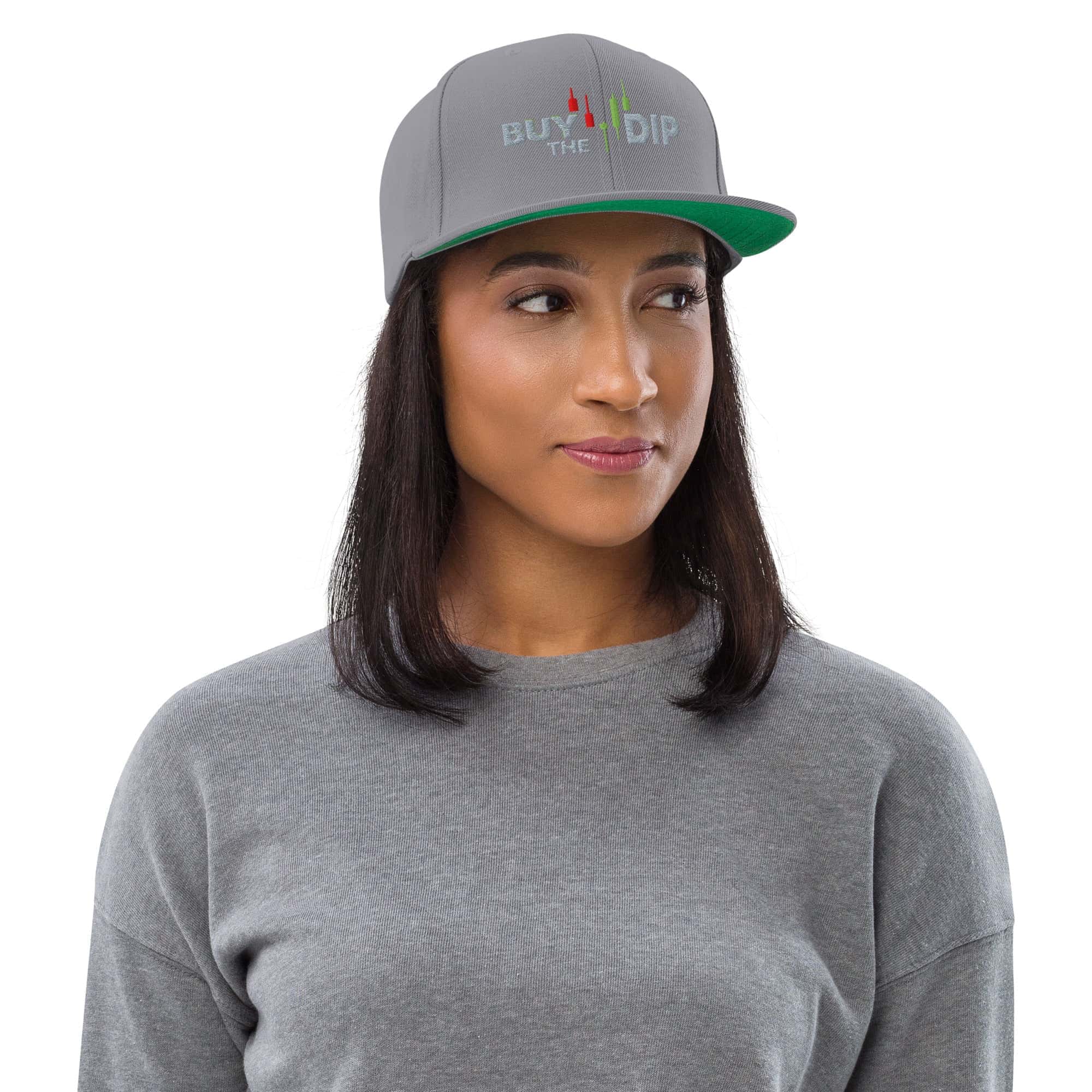 Cappellino Ricamato Unisex Snapback Regolabile – Design Buy The Dip-Biiply