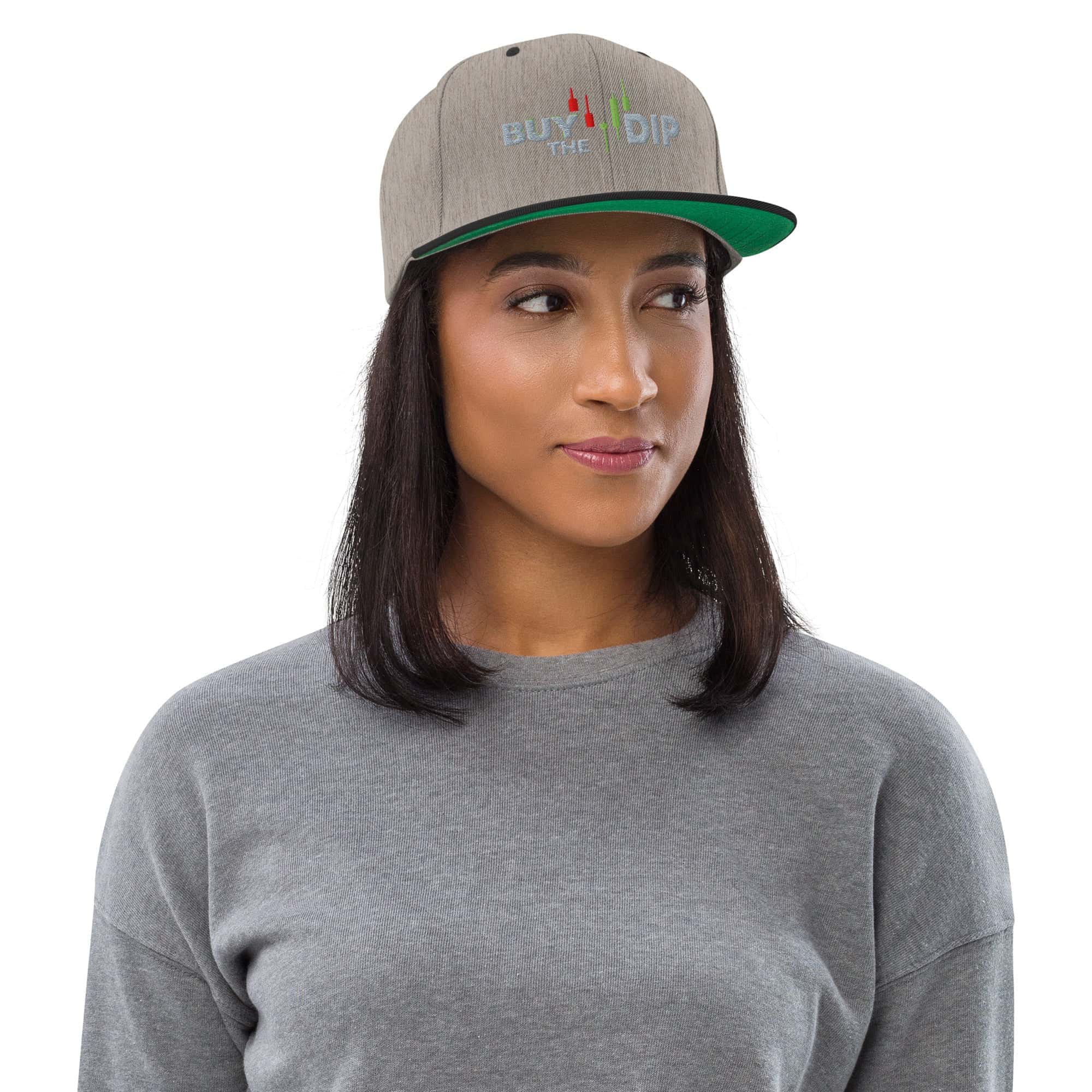 Cappellino Ricamato Unisex Snapback Regolabile – Design Buy The Dip-Biiply