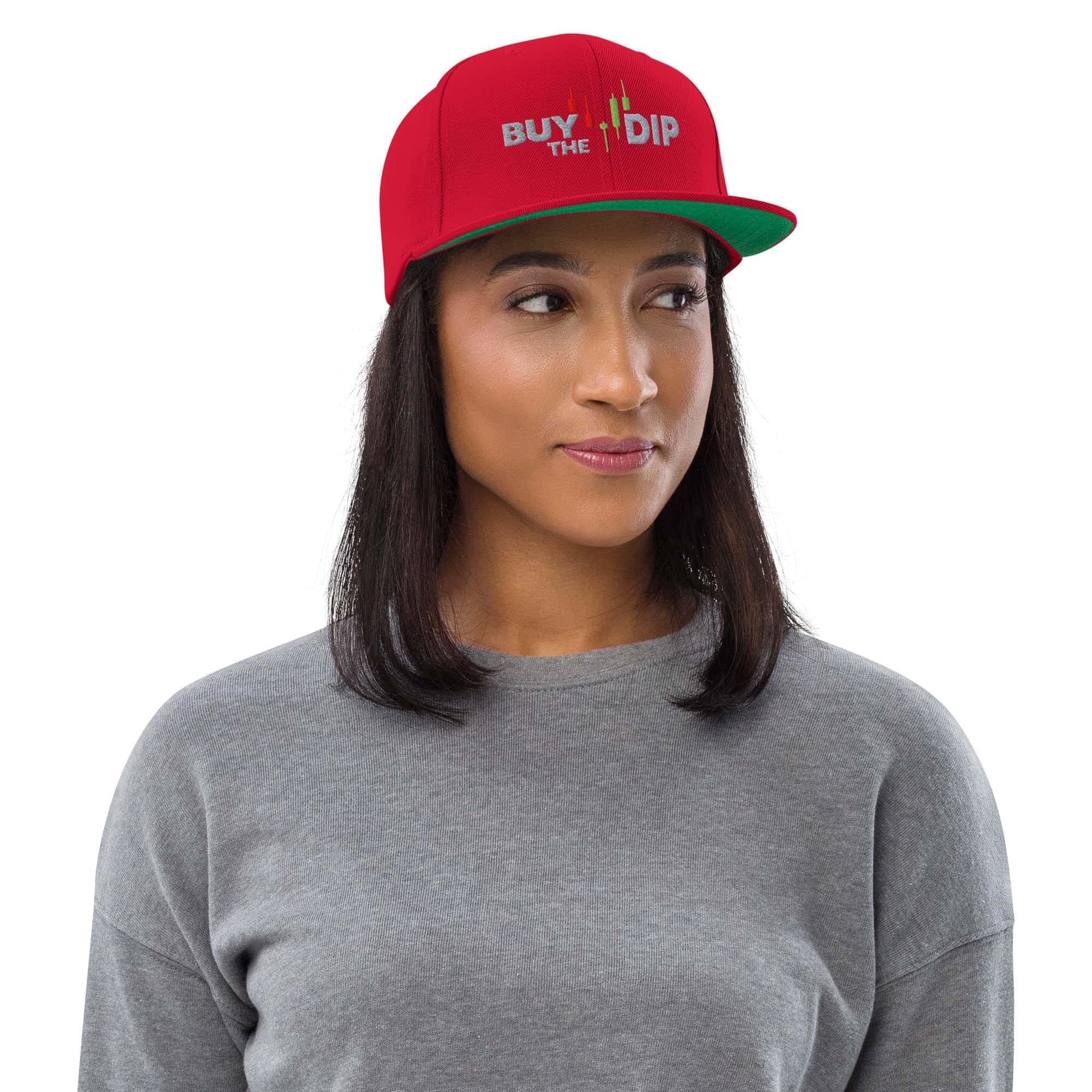 Cappellino Ricamato Unisex Snapback Regolabile – Design Buy The Dip-Biiply
