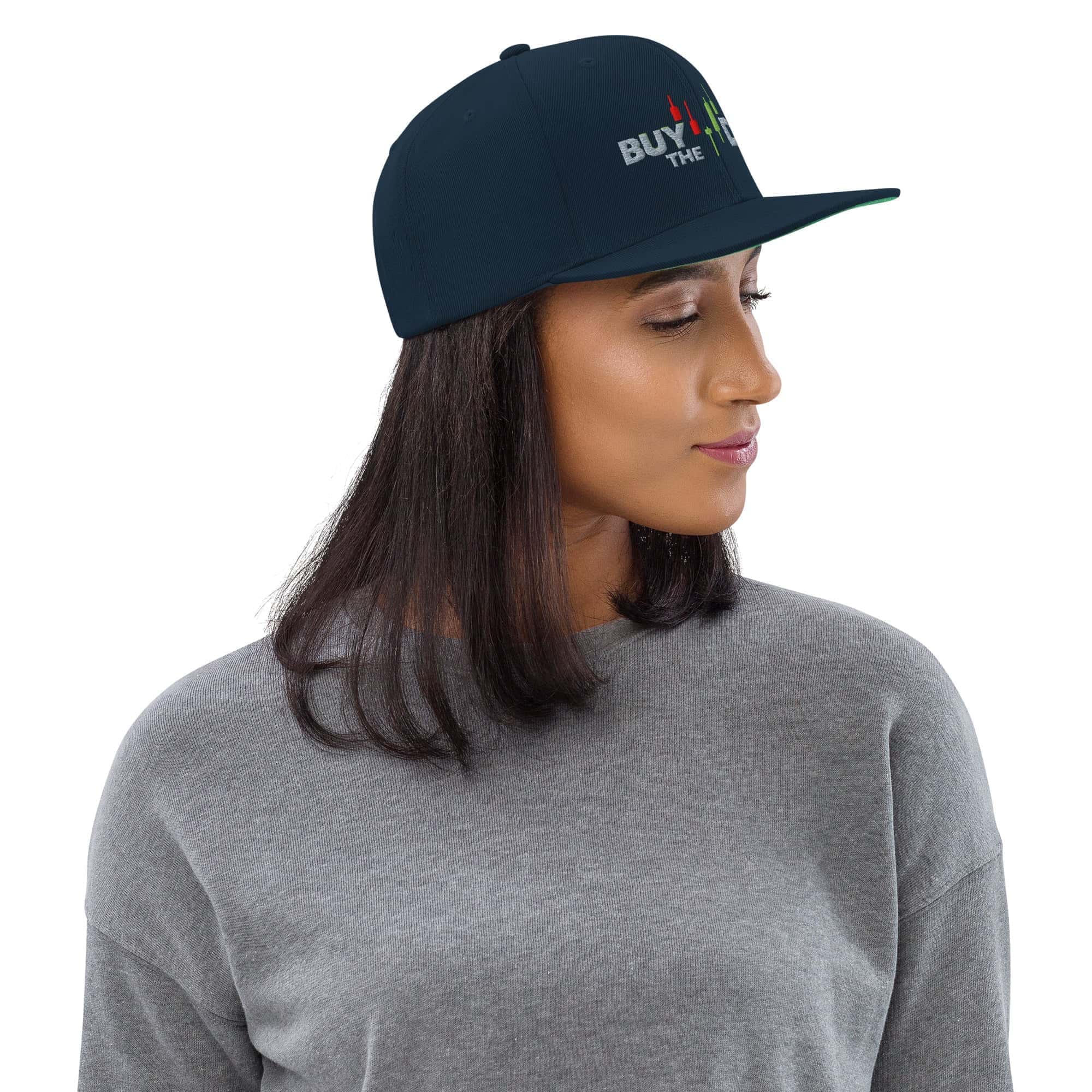 Cappellino Ricamato Unisex Snapback Regolabile – Design Buy The Dip-Biiply