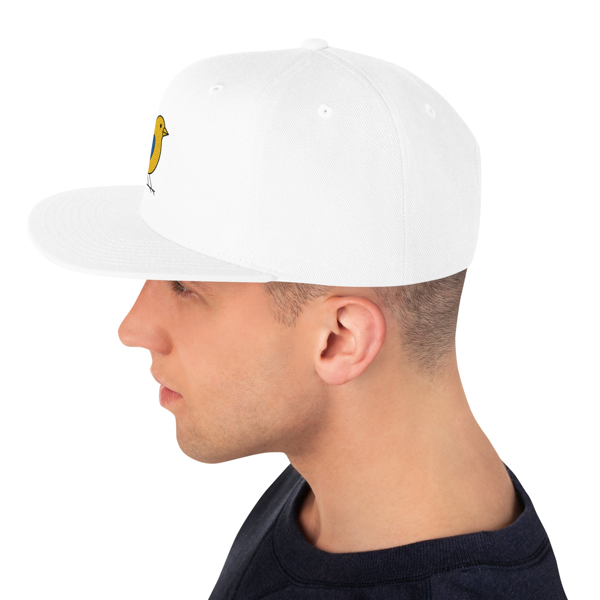 Cappellino Ricamato Unisex Snapback Regolabile – Design Canarino-Biiply