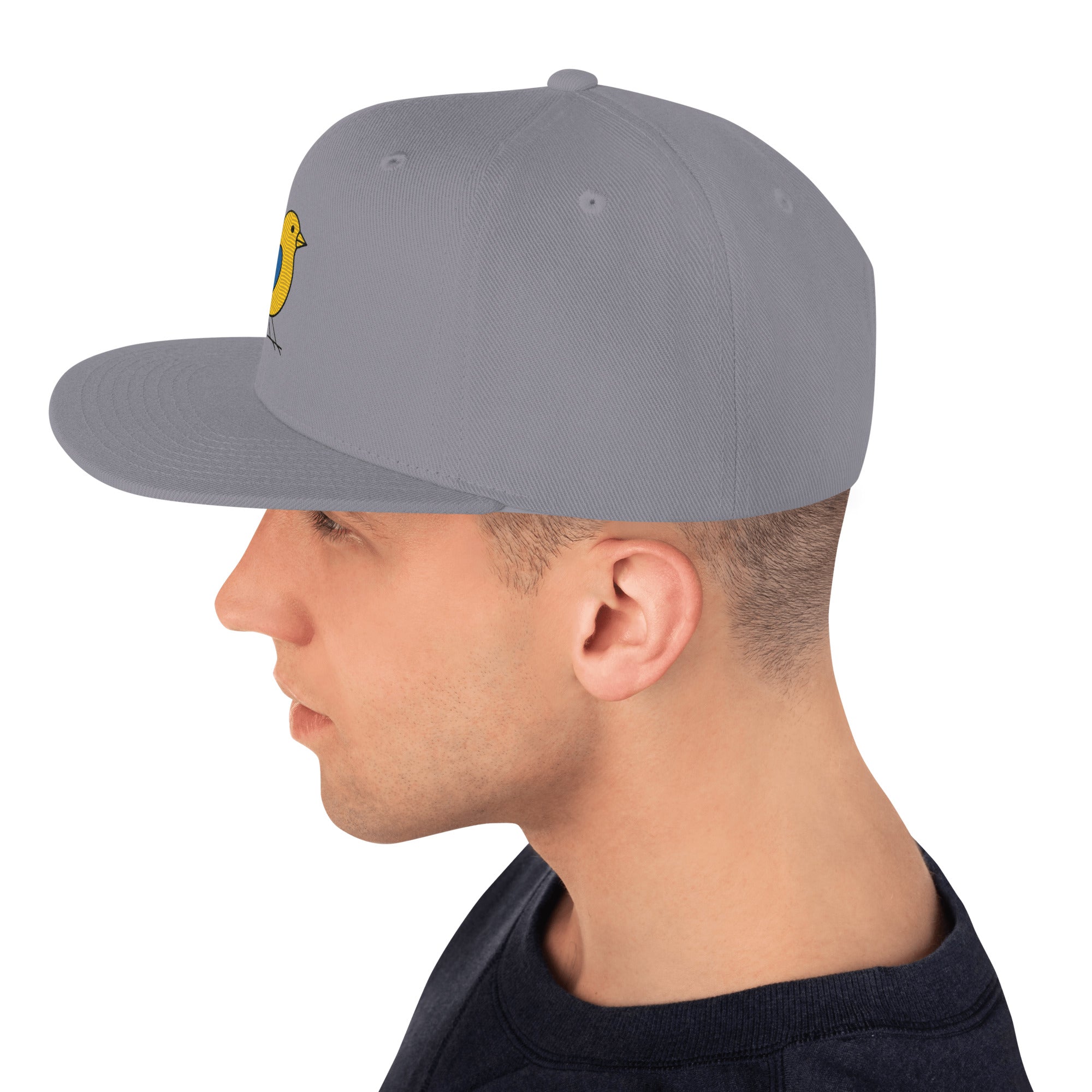 Cappellino Ricamato Unisex Snapback Regolabile – Design Canarino-Biiply