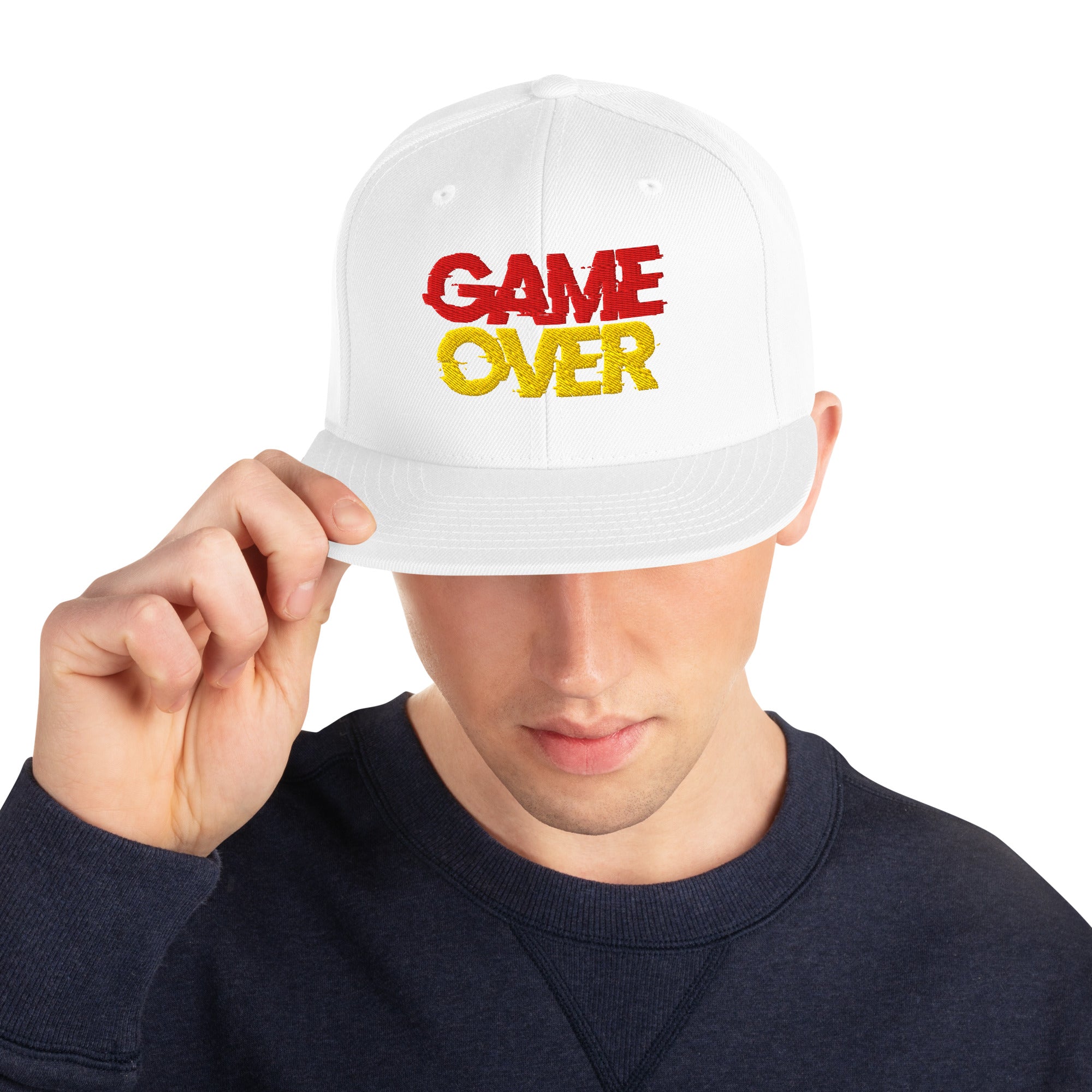 Cappellino Ricamato Unisex Snapback Regolabile – Design Game Over-Biiply