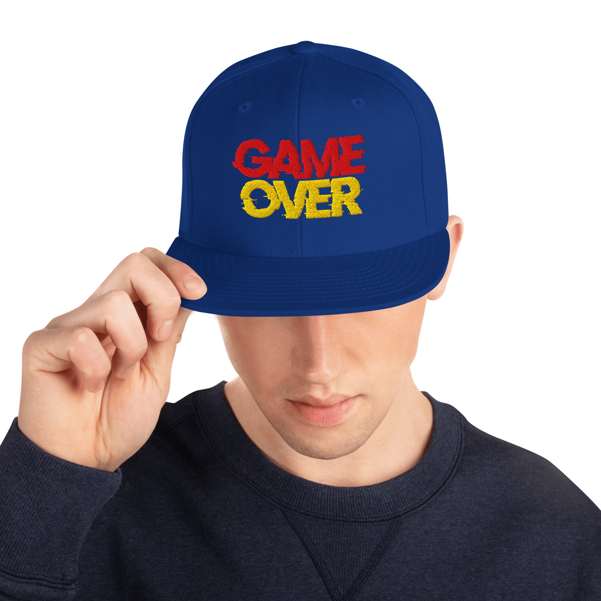Cappellino Ricamato Unisex Snapback Regolabile – Design Game Over-Biiply