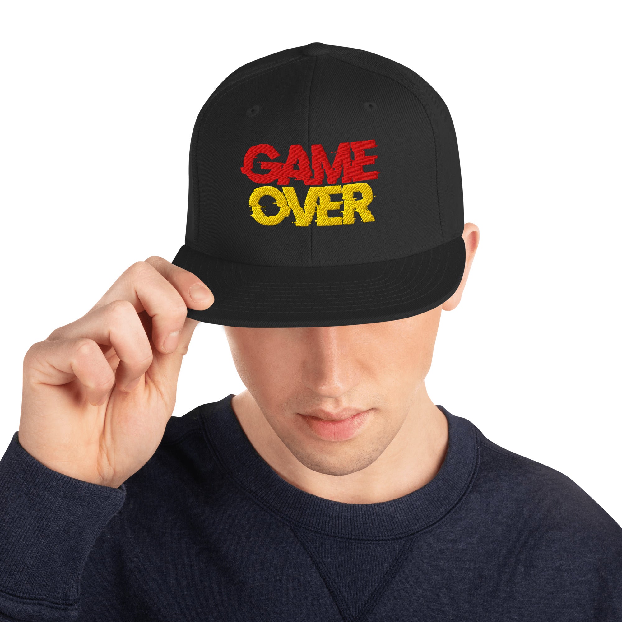 Cappellino Ricamato Unisex Snapback Regolabile – Design Game Over-Biiply