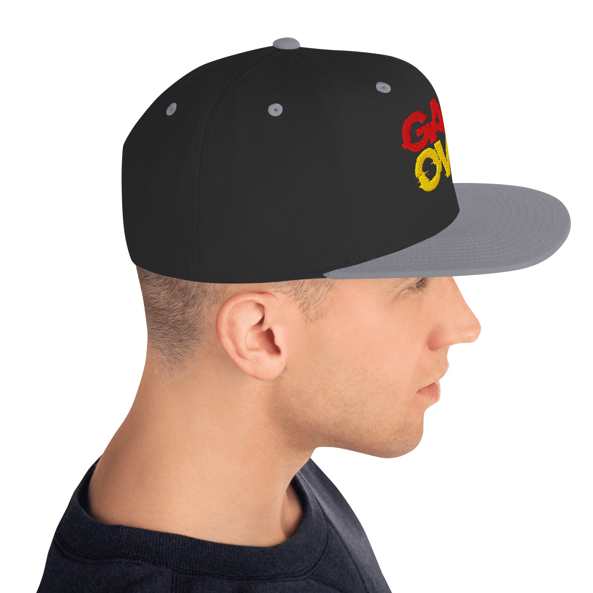 Cappellino Ricamato Unisex Snapback Regolabile – Design Game Over-Biiply